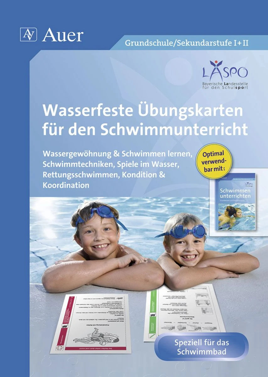 Lernspiel: Wasserfeste Übungskarten für den Schwimmunterricht