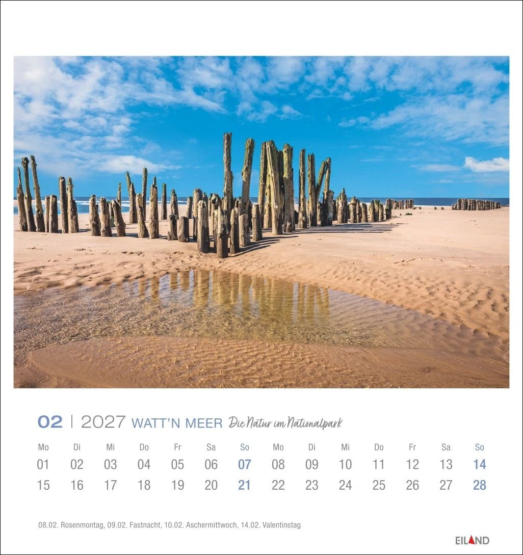 Watt'n Meer Postkartenkalender 2027 - Die Natur im Nationalpark – Ansicht