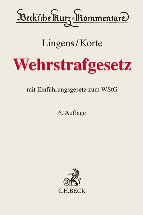 Buchcover von 'Wehrstrafgesetz. WStG' - Gebundene Ausgabe von Marcus Korte
