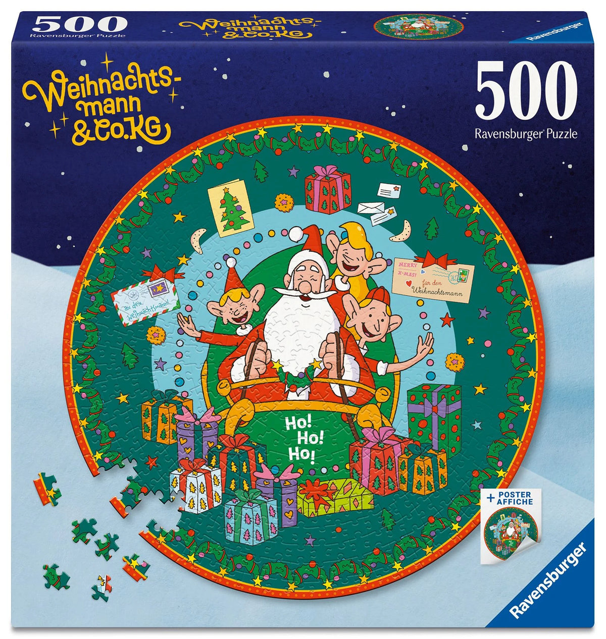 Puzzle: Erwachsenenpuzzle 500 Teile - Weihnachtsmann & Co.KG