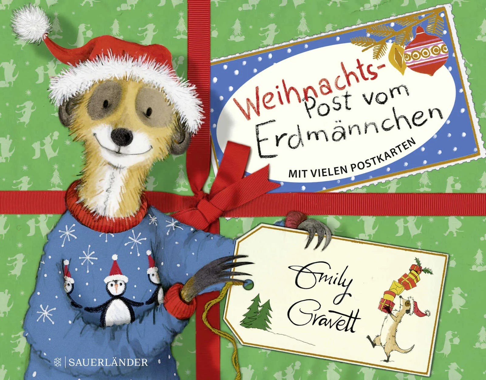 Buchcover von 'Weihnachtspost vom Erdmännchen' - Gebundene Ausgabe von Emily Gravett