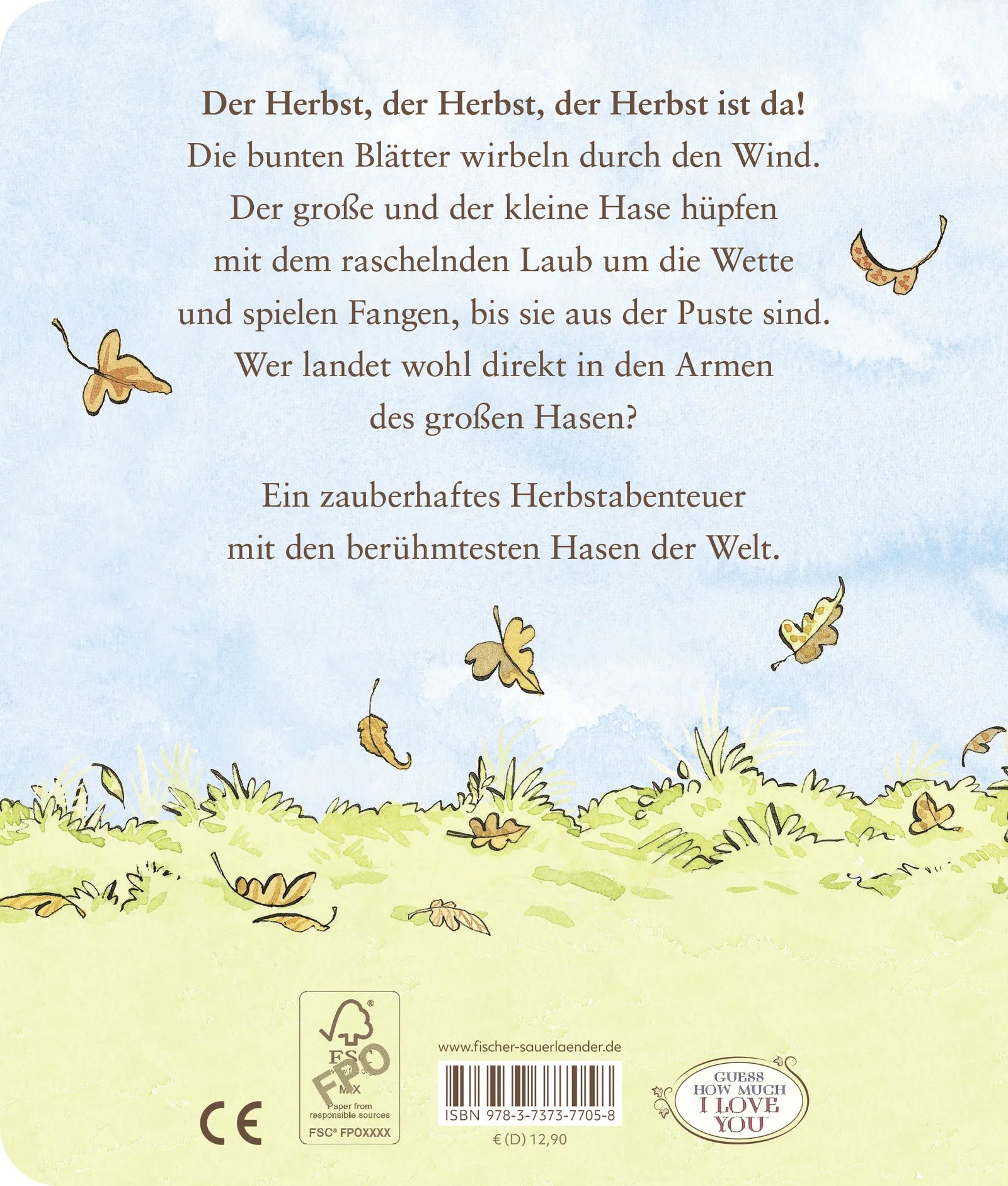 Rückseite: Weißt du eigentlich, wie lieb ich dich hab? ... wenn die bunten Blätter fliegen (Hardcover)