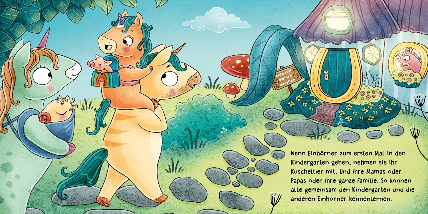 Detailansicht: Weißt du, wie Einhörner in den Kindergarten gehen? (Hardcover)