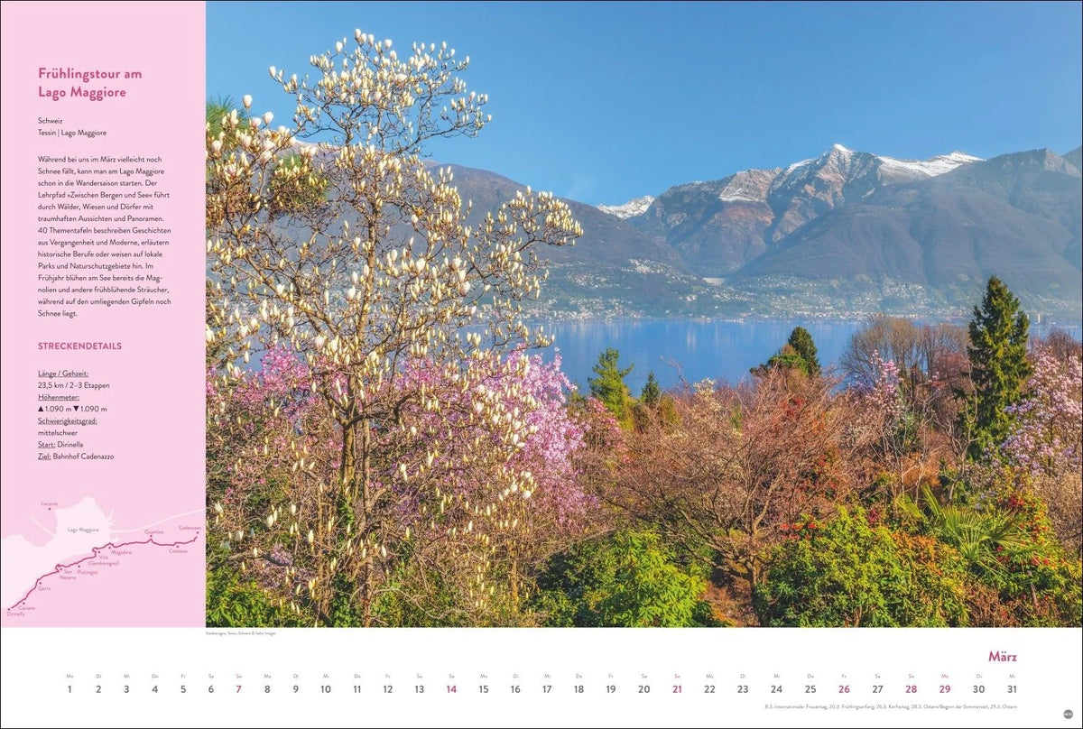 Weitwanderwege Edition Kalender 2027 – Ansicht