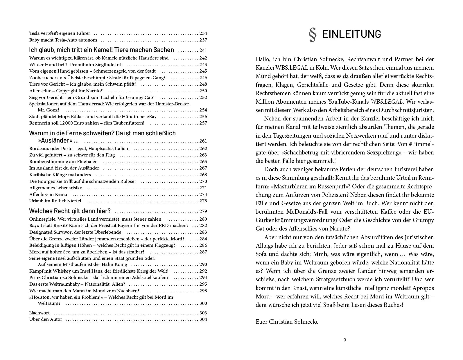 Innenansicht von 'Welches Recht gilt bei Mord im Weltraum?' - Taschenbuch