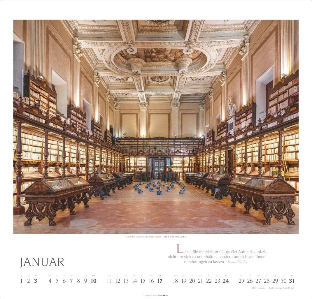 Welt der Bibliotheken Kalender 2027 – Ansicht