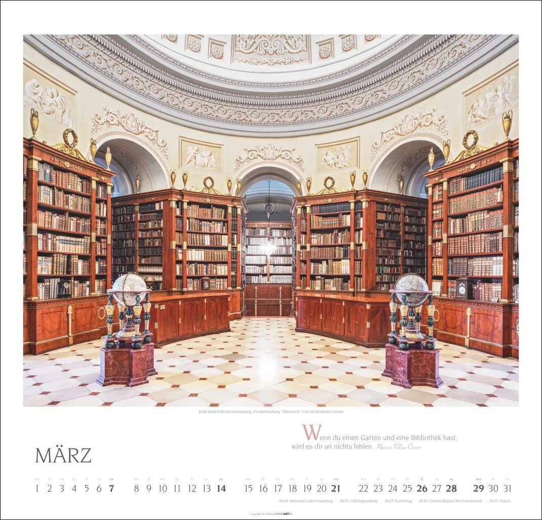 Welt der Bibliotheken Kalender 2027 – Ansicht