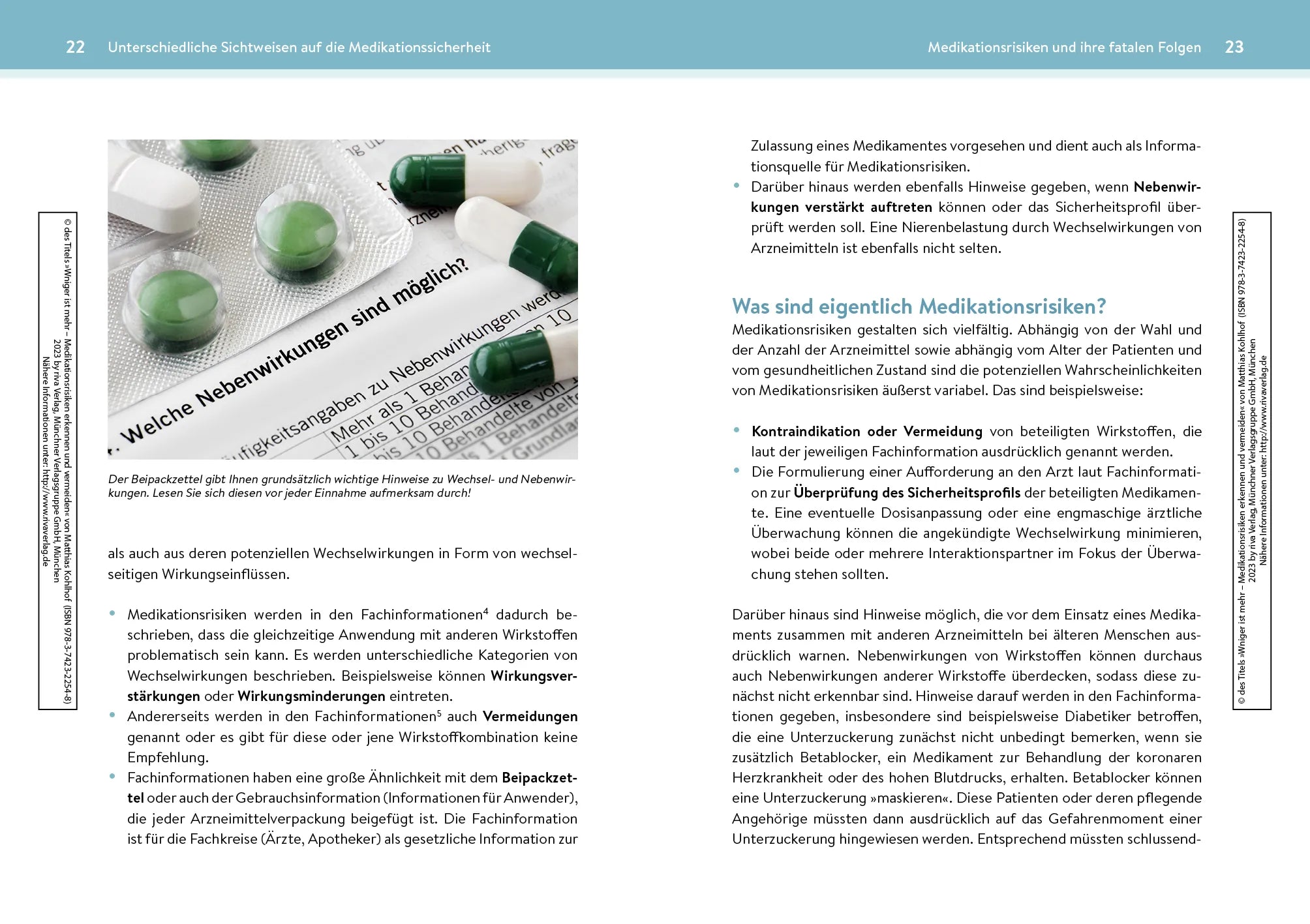 Innenansicht von 'Weniger ist mehr – Medikationsrisiken erkennen und vermeiden' - Taschenbuch