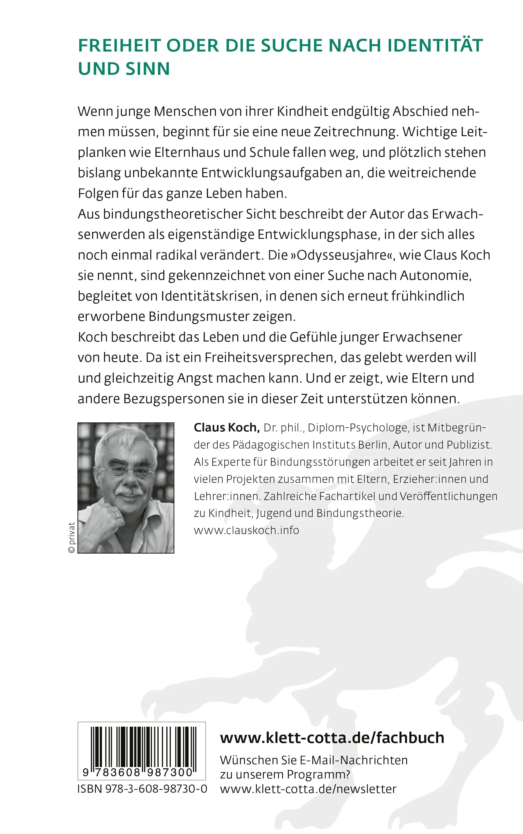 Buchrückseite von 'Wenn aus Jugendlichen Erwachsene werden' mit Klappentext - Paperback