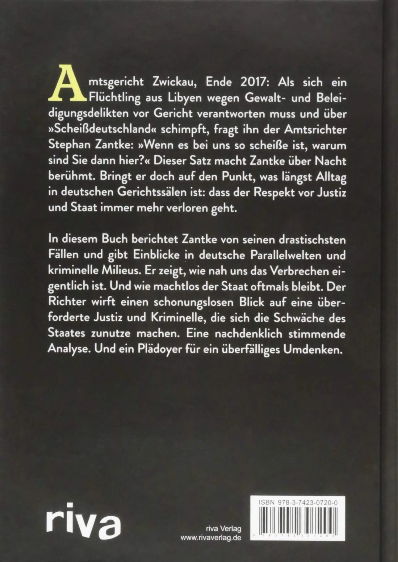 Buchrückseite von '"Wenn Deutschland so scheiße ist, warum sind Sie dann hier?"' mit Klappentext - Gebundene Ausgabe