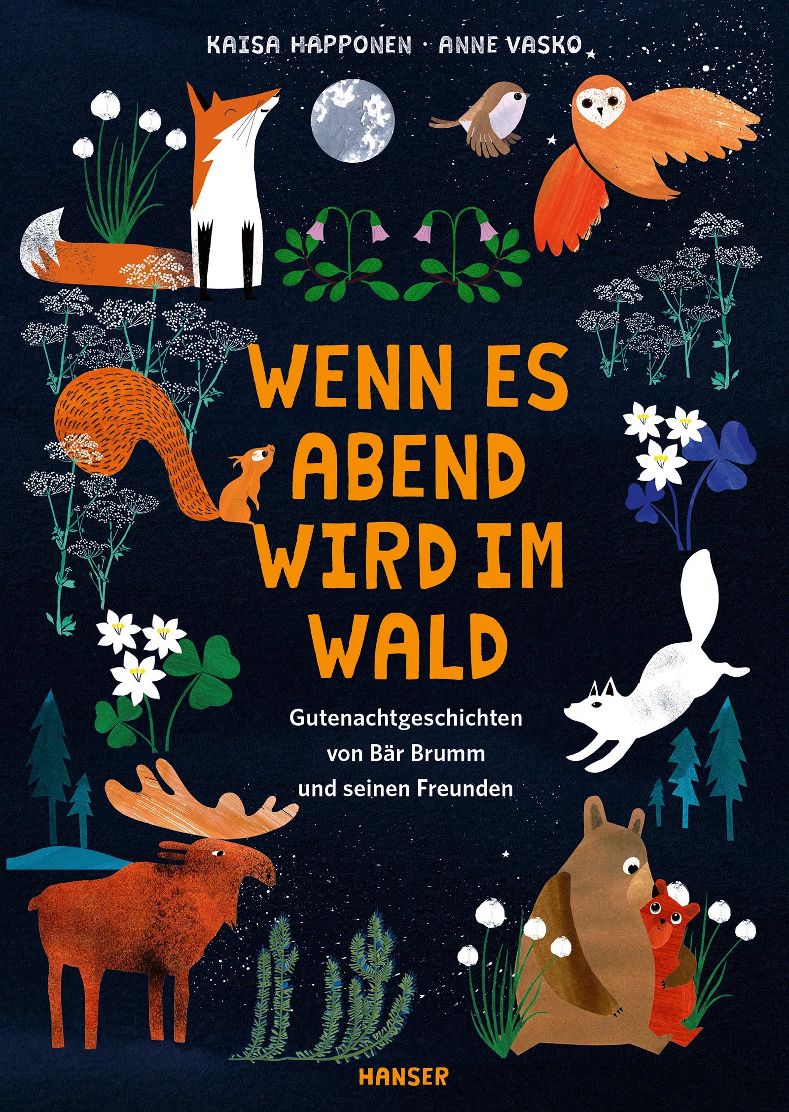 Buchcover von 'Wenn es Abend wird im Wald' - Gebundene Ausgabe von Kaisa Happonen