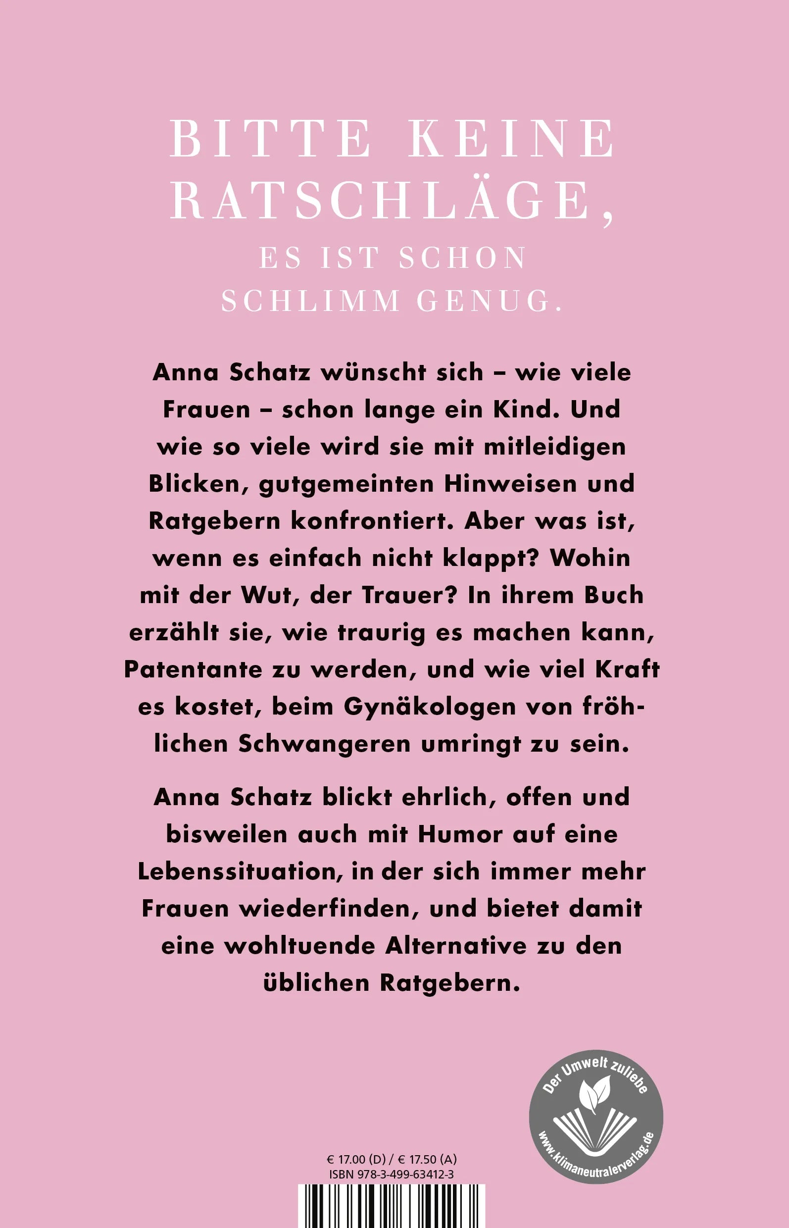 Buchrückseite von 'Wenn ich noch eine glückliche Mami sehe, muss ich kotzen' mit Klappentext - Paperback