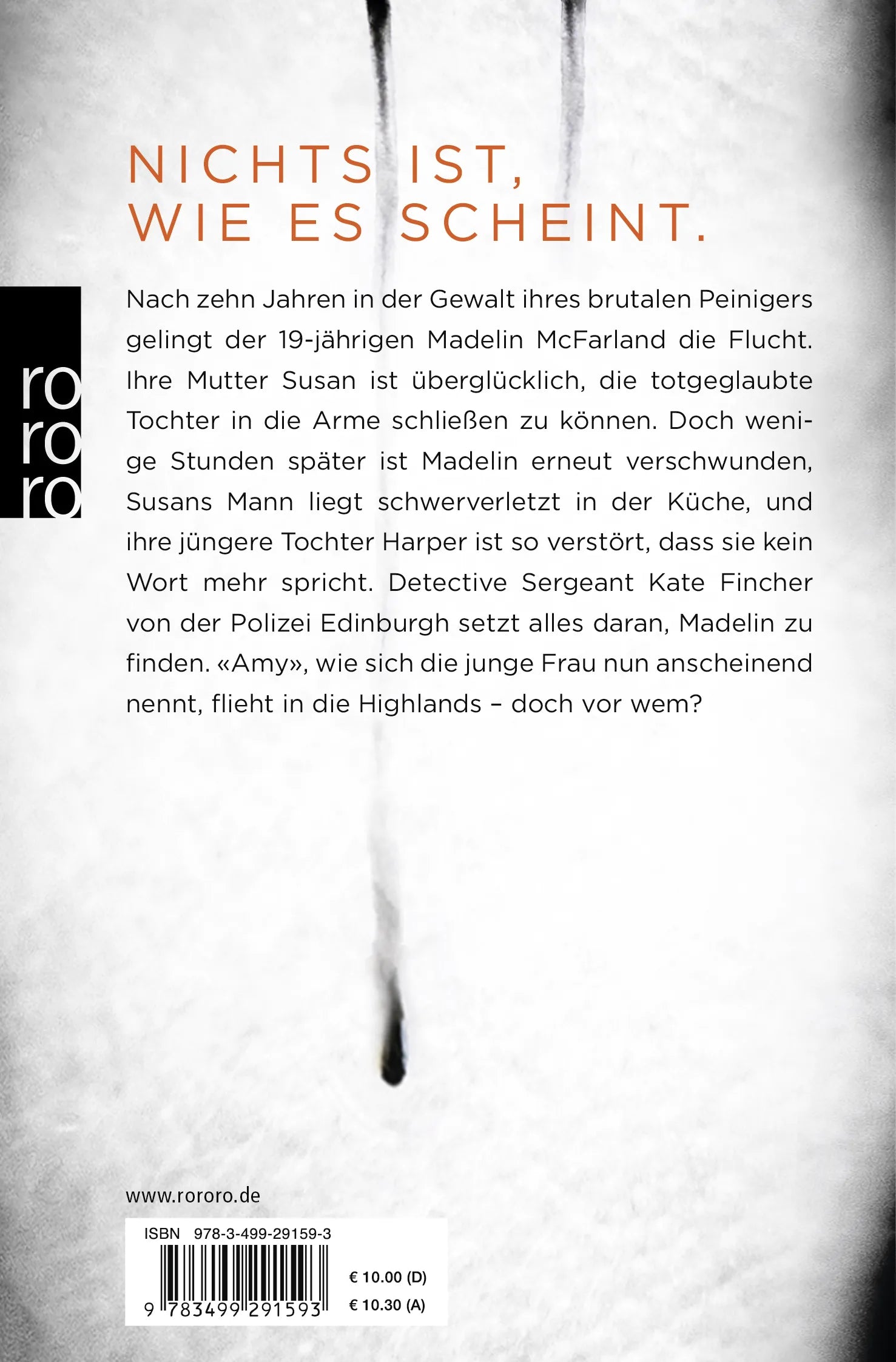 Buchrückseite von 'Wenn ich tot bin' mit Klappentext - Taschenbuch
