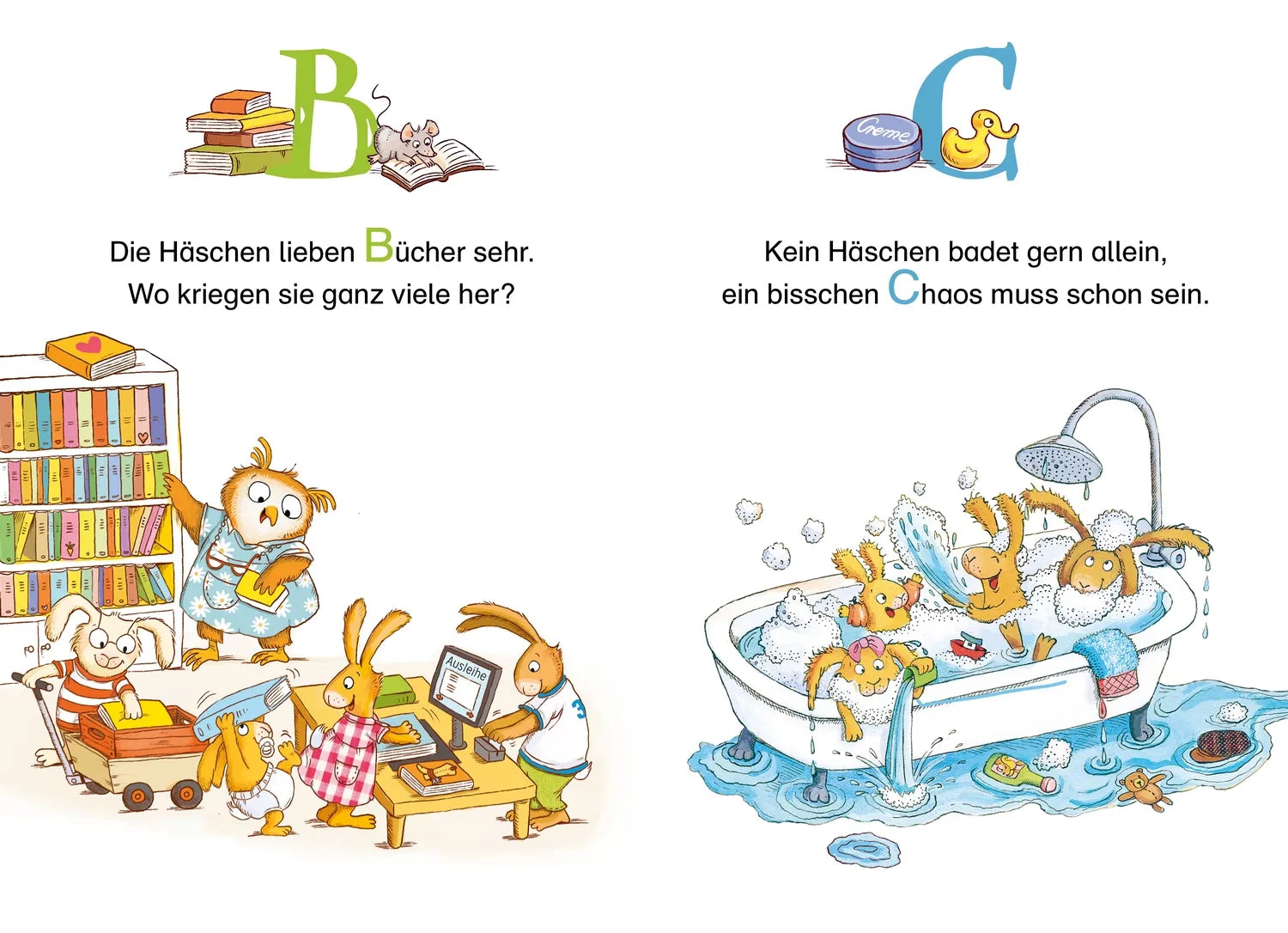 Produktansicht: Wenn sieben kleine Hasen durch das ABC rasen (Gebundene Ausgabe)
