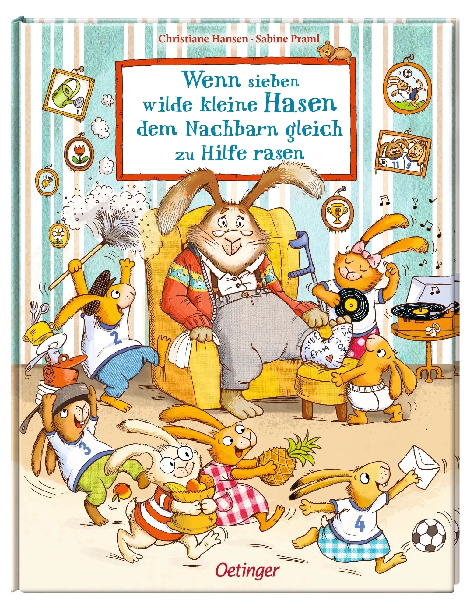 Produktansicht: Wenn sieben wilde kleine Hasen dem Nachbarn gleich zu Hilfe rasen (Gebundene Ausgabe)