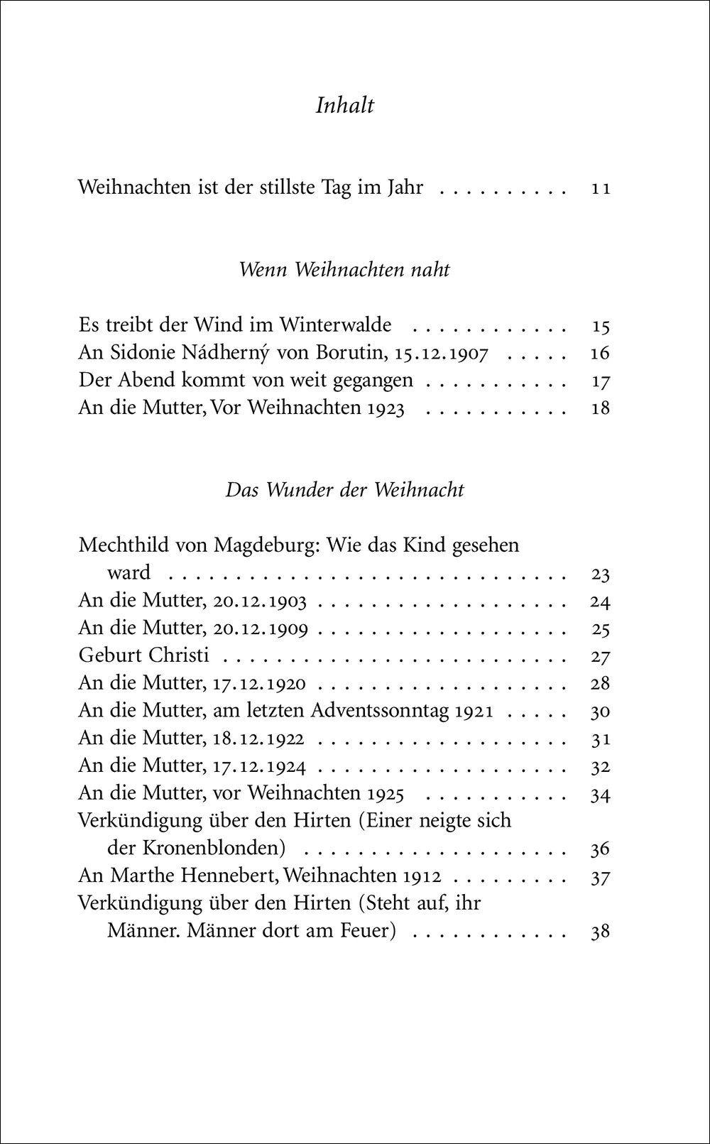 Rainer Maria Rilke - Wenn Weihnachten naht