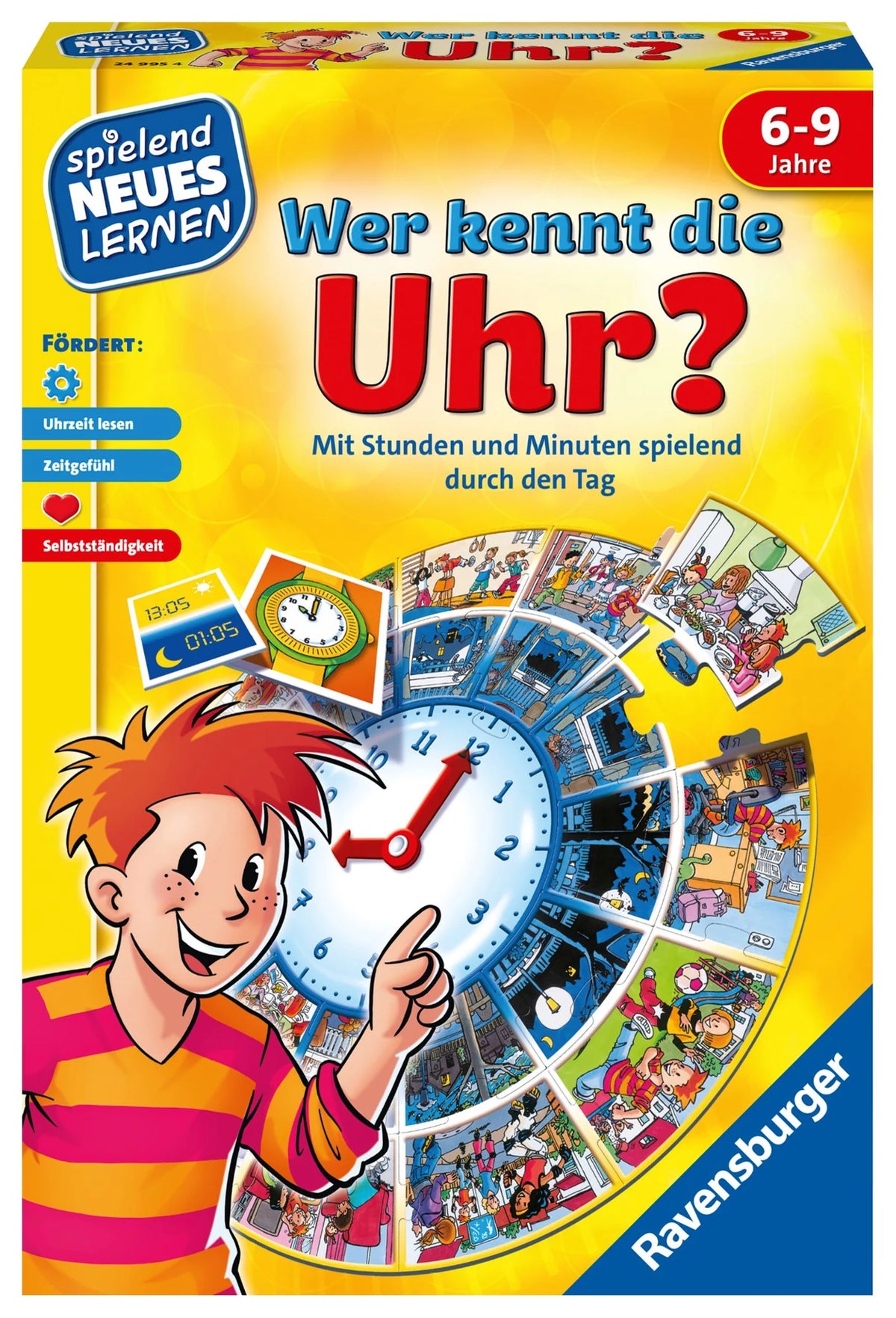Kinderspiel: Wer kennt die Uhr? - Kinderspiel ab 6 Jahre