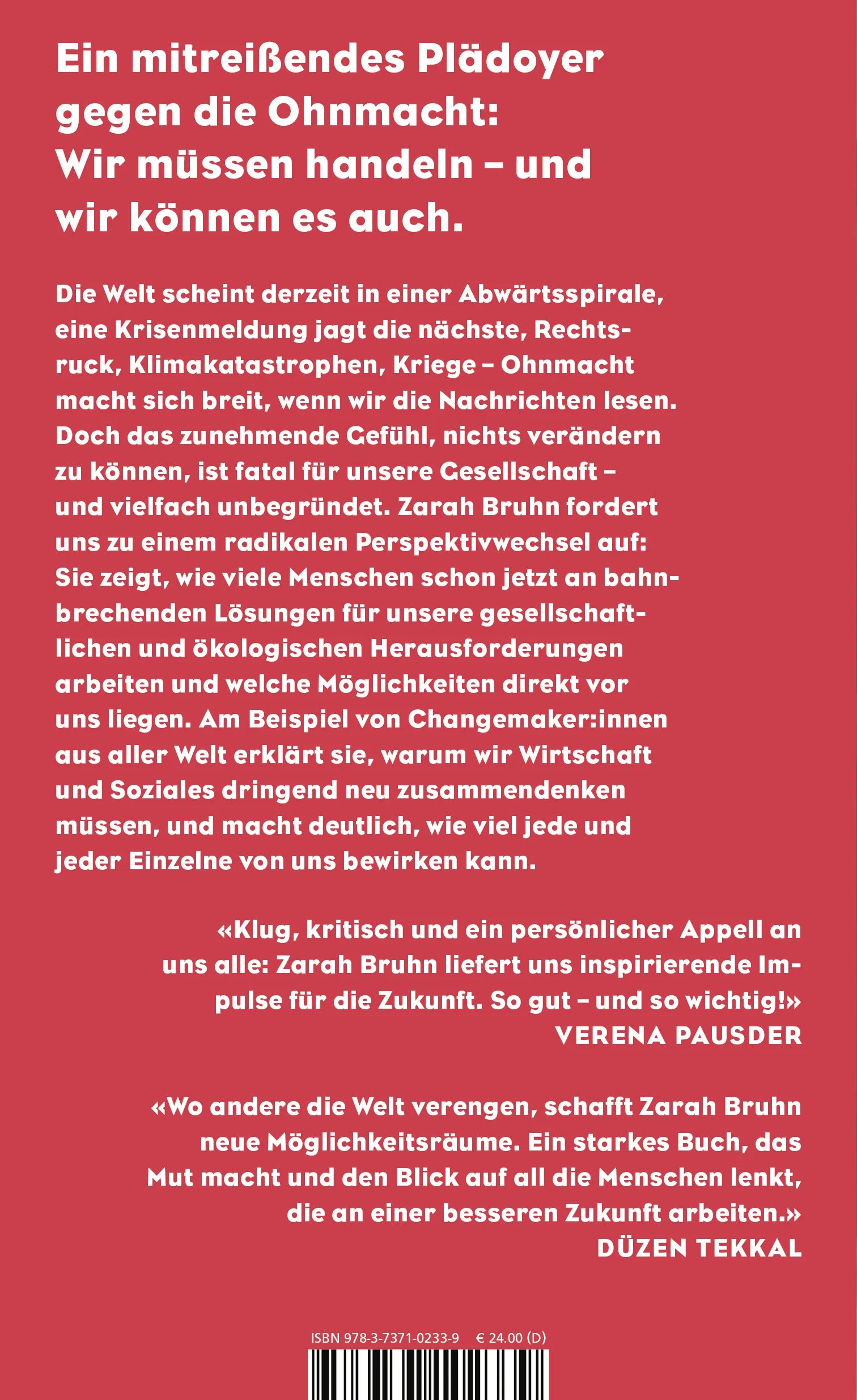 Buchrückseite von 'Wer, wenn nicht wir?' mit Klappentext - Gebundene Ausgabe