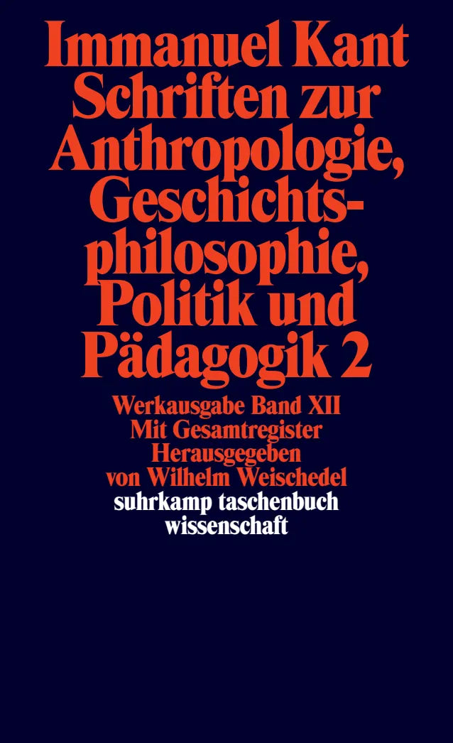 Buchcover von 'Werkausgabe in 12 Bänden' - Taschenbuch von Immanuel Kant