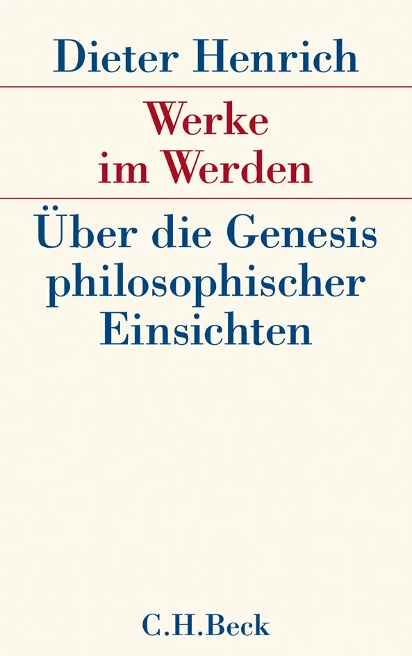Buchcover von 'Werke im Werden' - Gebundene Ausgabe von Dieter Henrich