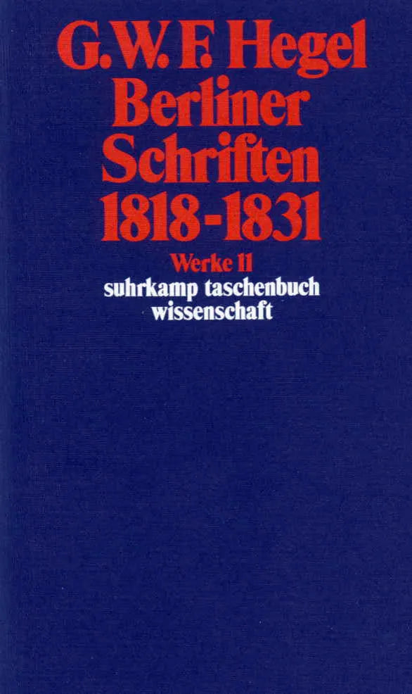 Buchcover von 'Werke in 20 Bänden mit Registerband' - Taschenbuch von Georg Wilhelm Friedrich Hegel