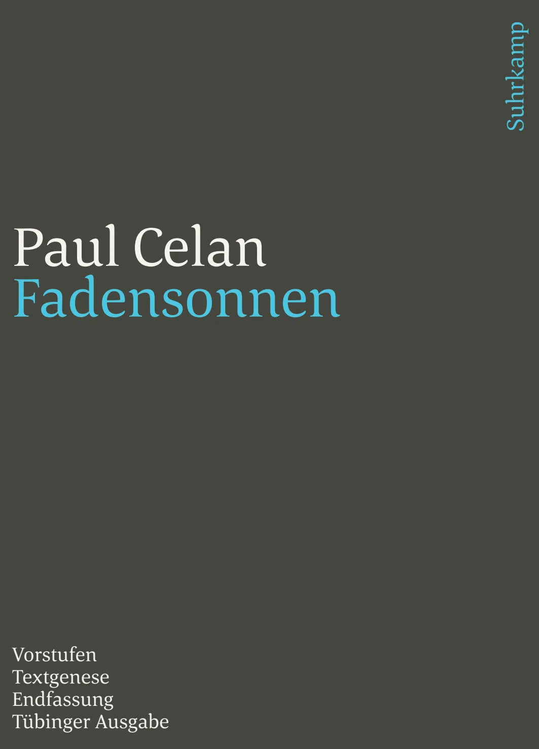 Buchcover von 'Werke. Tübinger Ausgabe' - Taschenbuch von Paul Celan