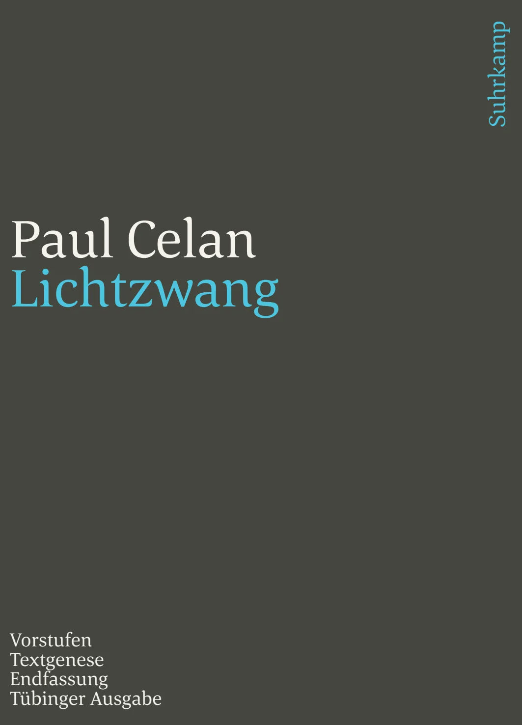 Buchcover von 'Werke. Tübinger Ausgabe' - Taschenbuch von Paul Celan