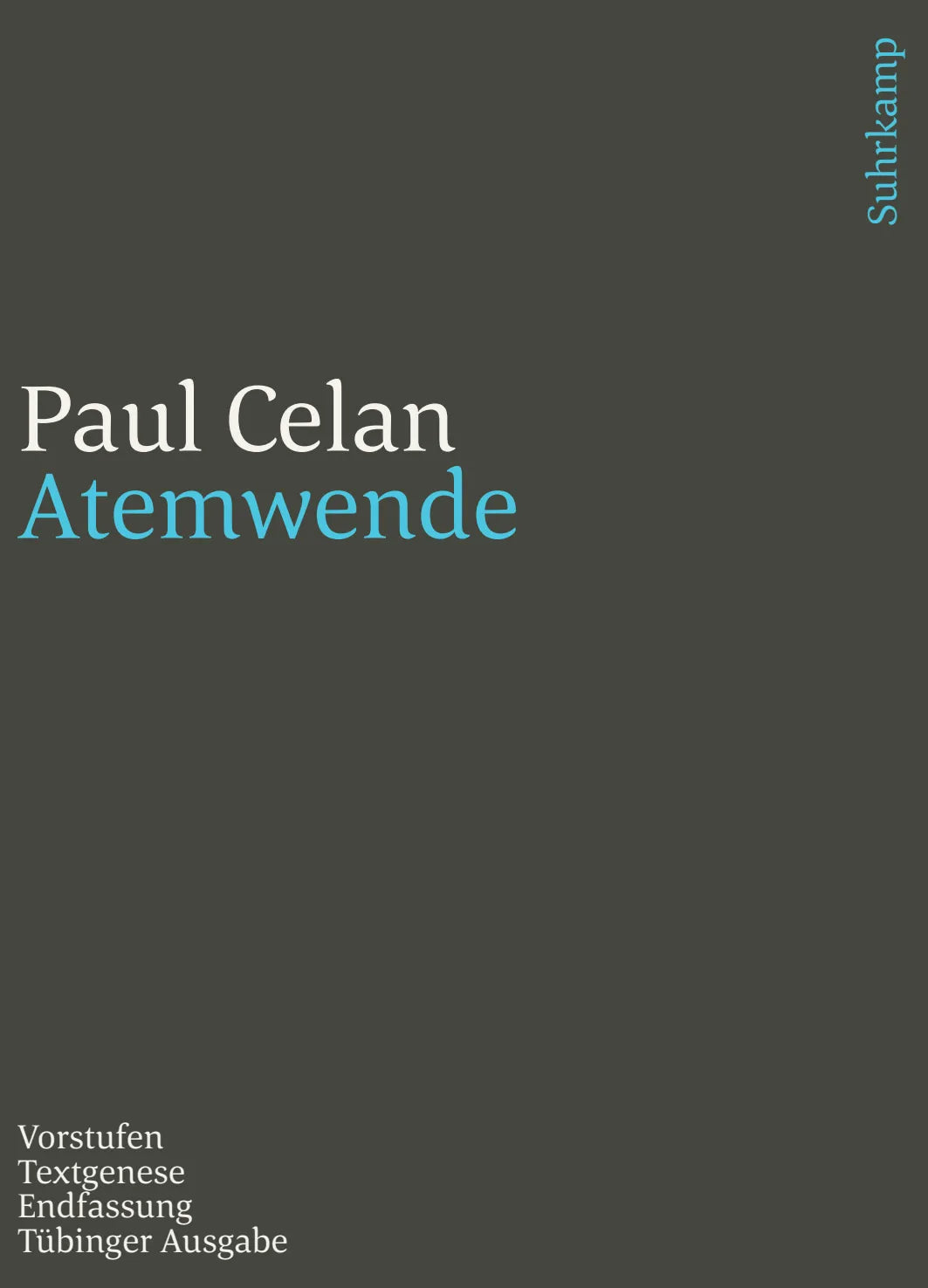 Buchcover von 'Werke. Tübinger Ausgabe' - Taschenbuch von Paul Celan