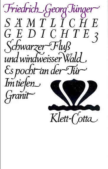 Buchcover von 'Werke. Werkausgabe in zwölf Bänden / Sämtliche Gedichte 3' - Gebundene Ausgabe von Friedrich Georg Jünger