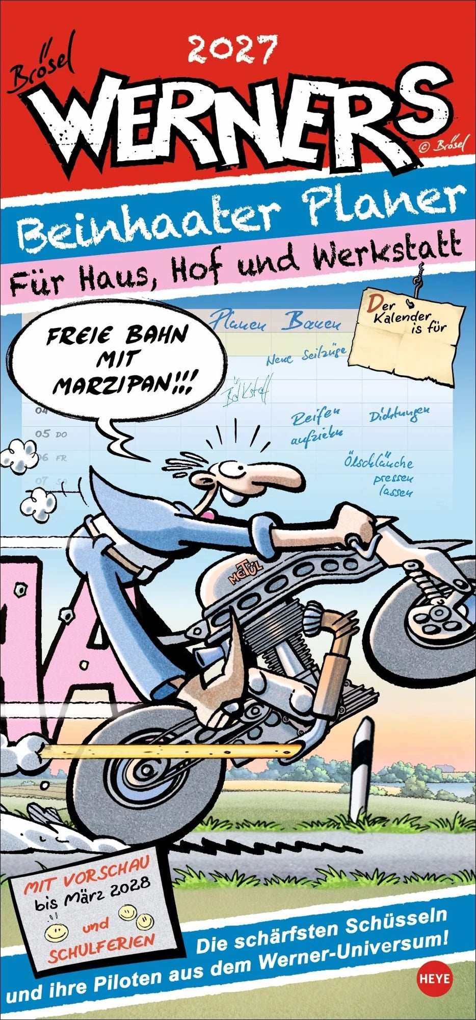 Wandkalender: Werner Werkstattplaner 2027