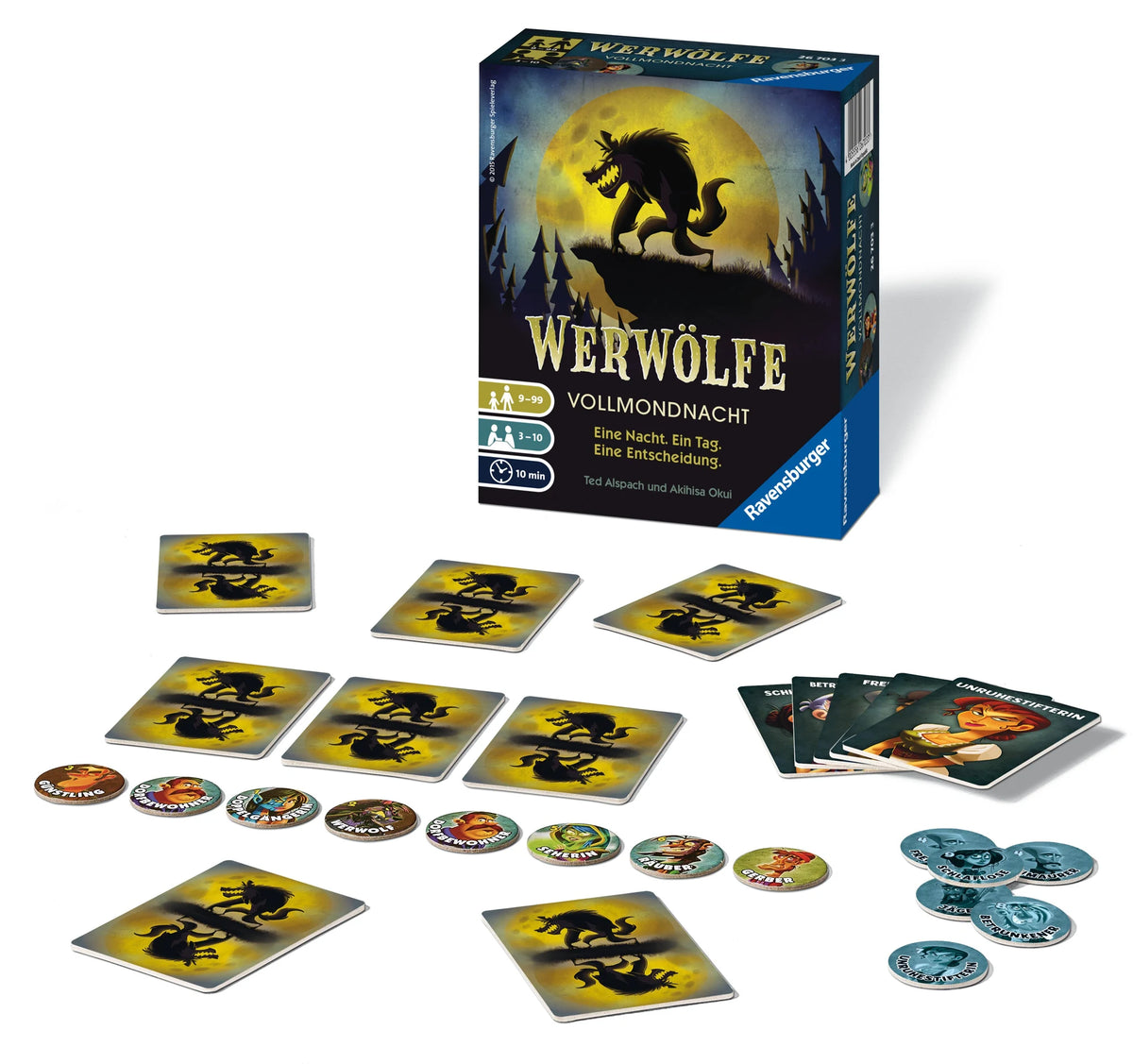 Werwölfe Vollmondnacht - Gesellschaftsspiel & Brettspiel ab 9 Jahre – Ansicht