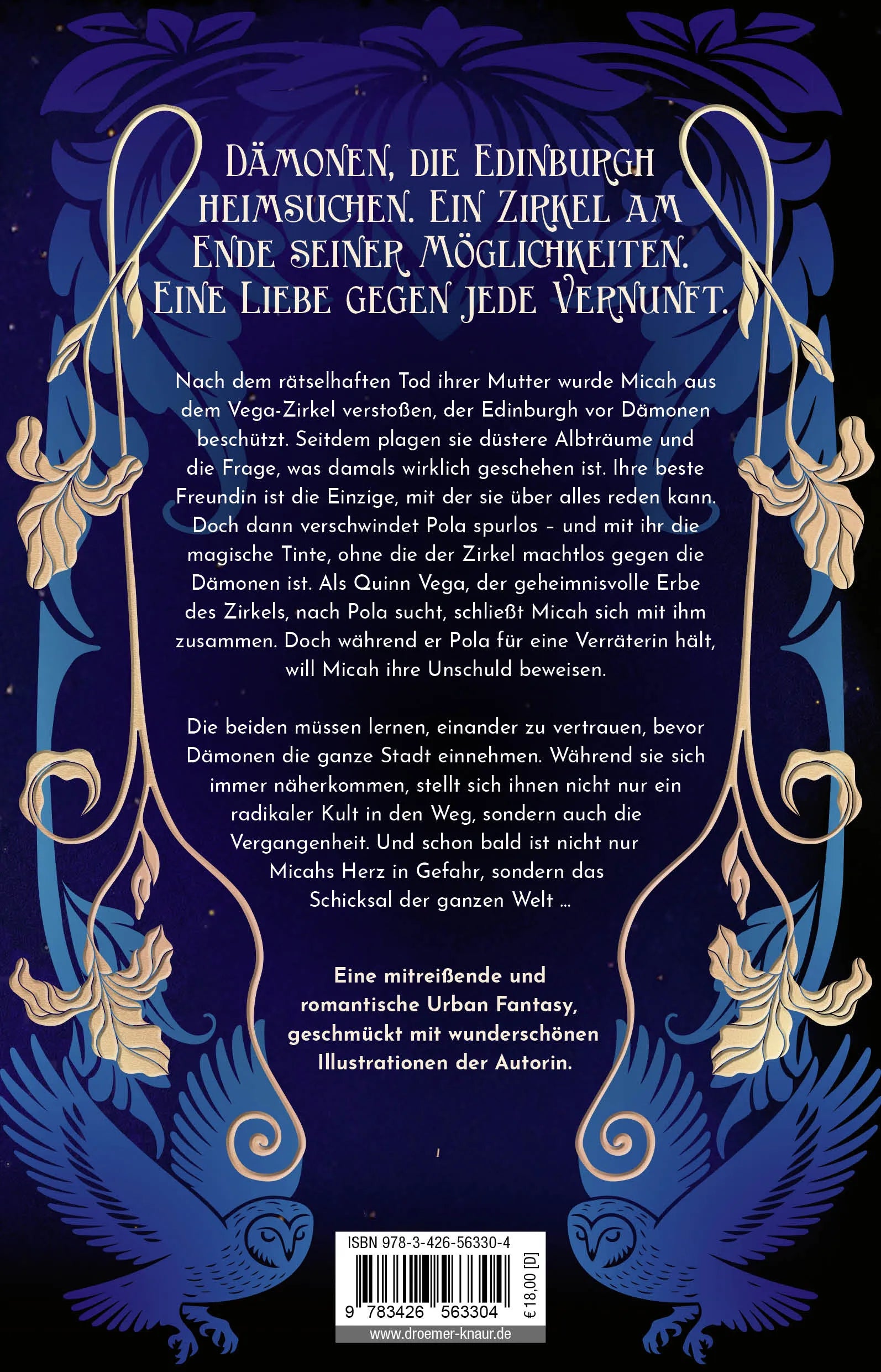 Buchrückseite von 'What the Night Hides' mit Klappentext - Paperback