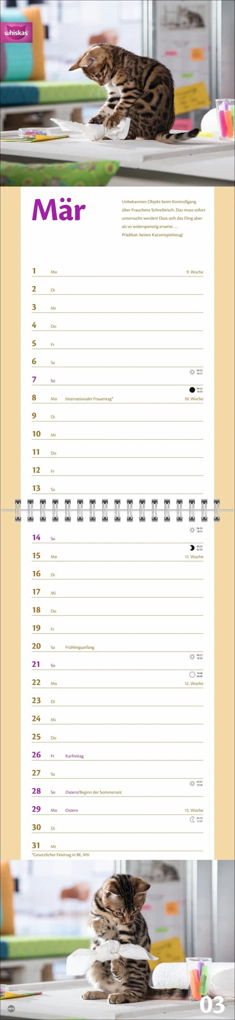 Whiskas Katzenleben Kalender 2027 – Ansicht