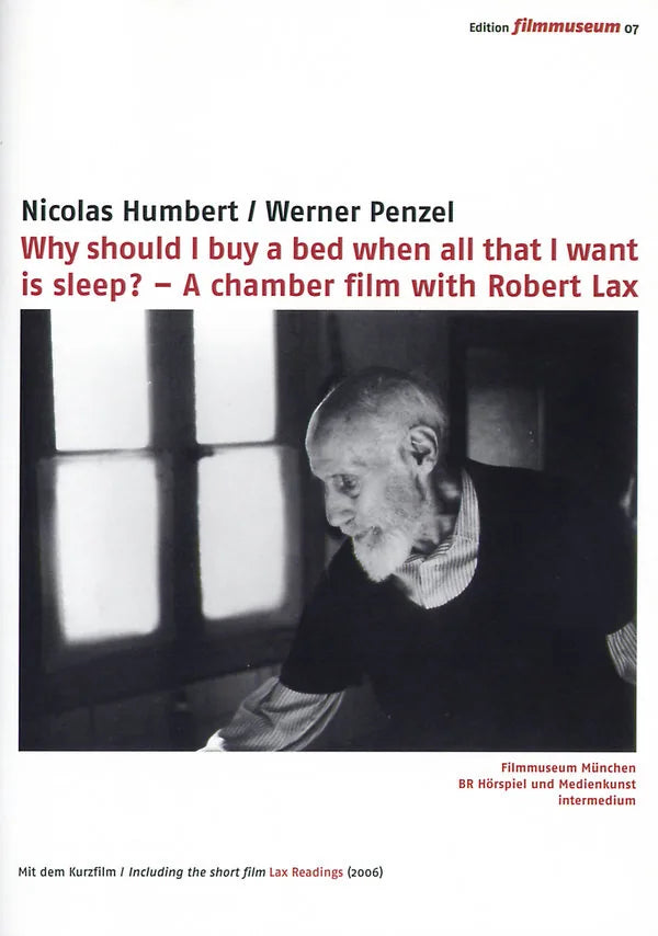 Why should I buy a bed when... - Robert Lax - DVD