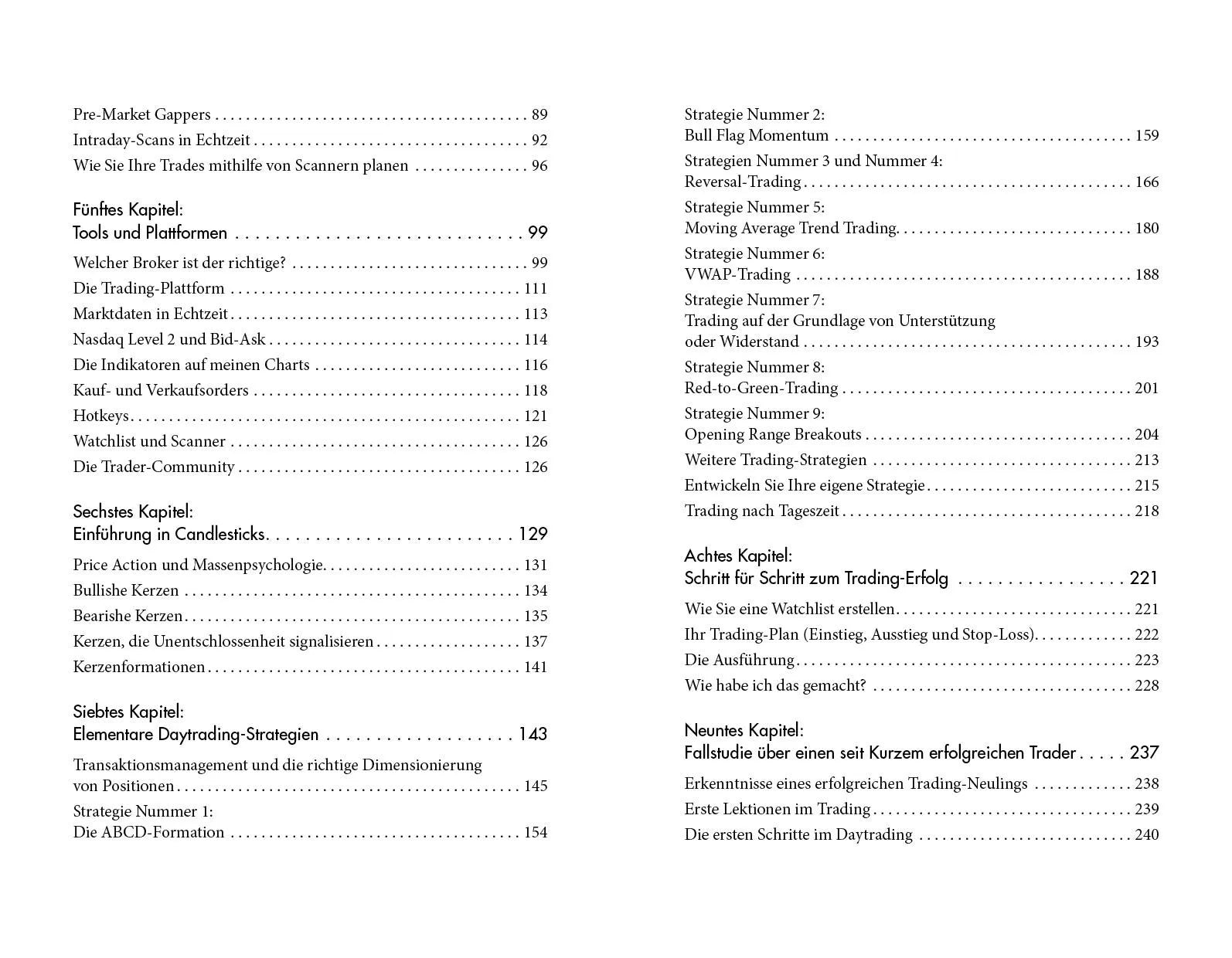 Innenansicht von 'Wie du von Daytrading gut leben kannst' - Taschenbuch