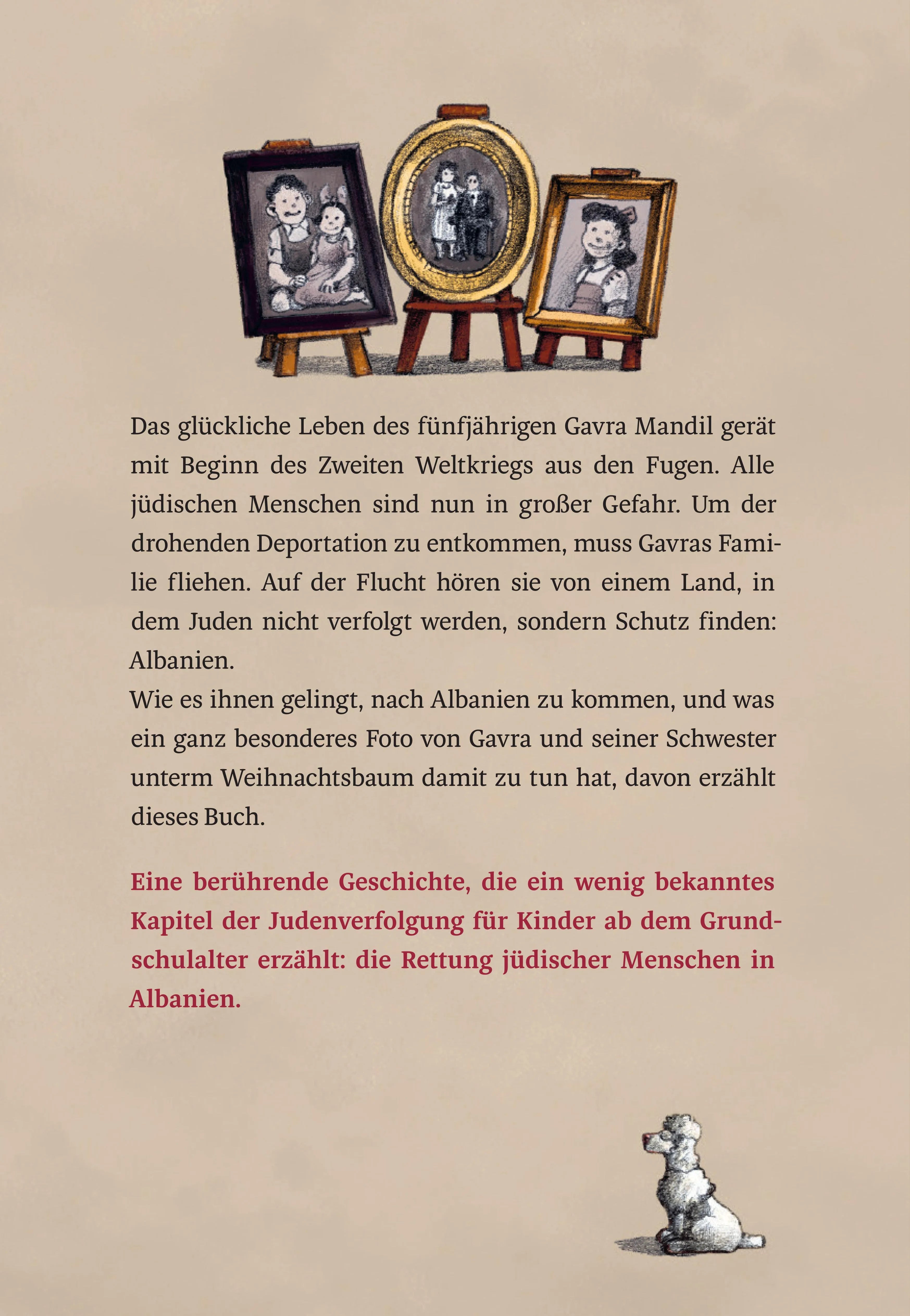 Buchrückseite von 'Wie ein Foto unser Leben rettete' mit Klappentext - Gebundene Ausgabe