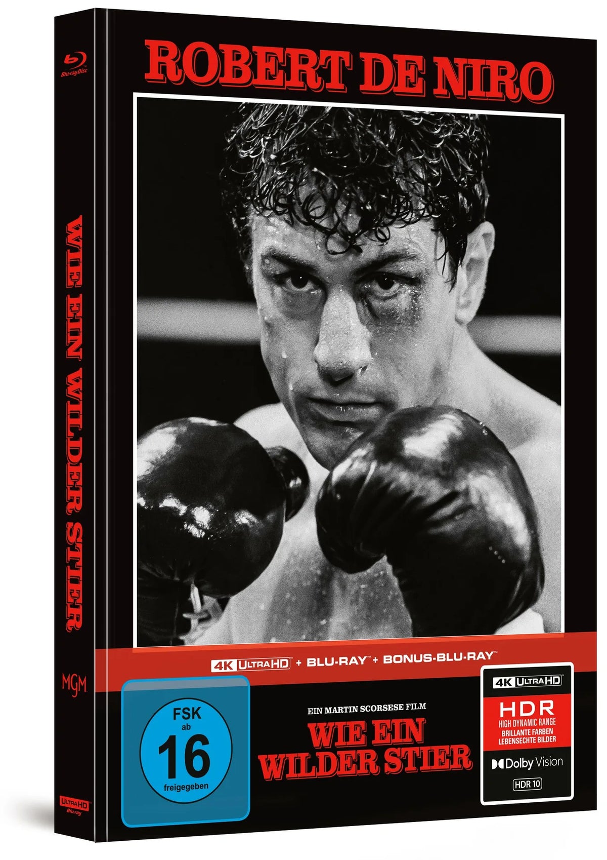 Produktansicht 1 von Wie ein wilder Stier - Limitiertes 3-Disc - Mediabook – Cover A (Bonus) - 4K UHD Blu-ray – Mediabook