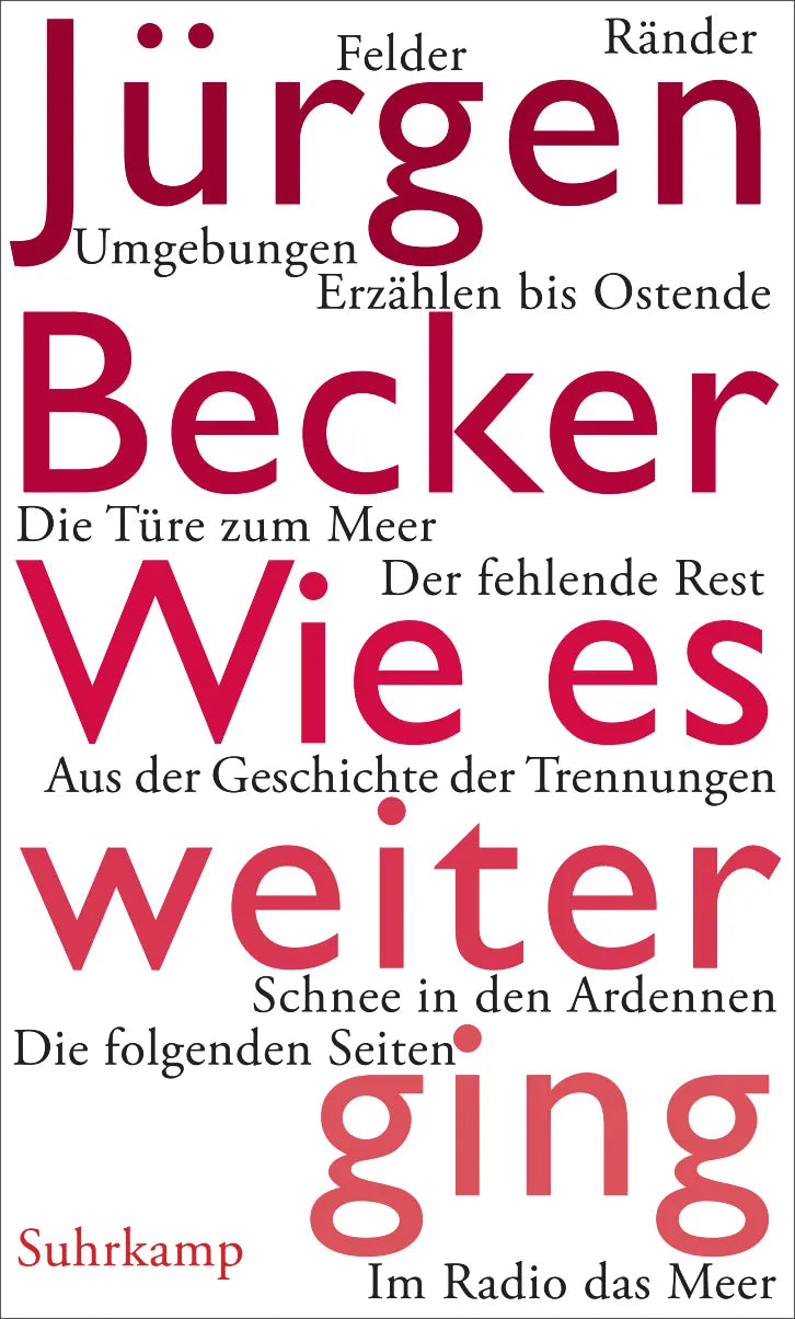 Buchcover von 'Wie es weiterging' - Gebundene Ausgabe von Jürgen Becker