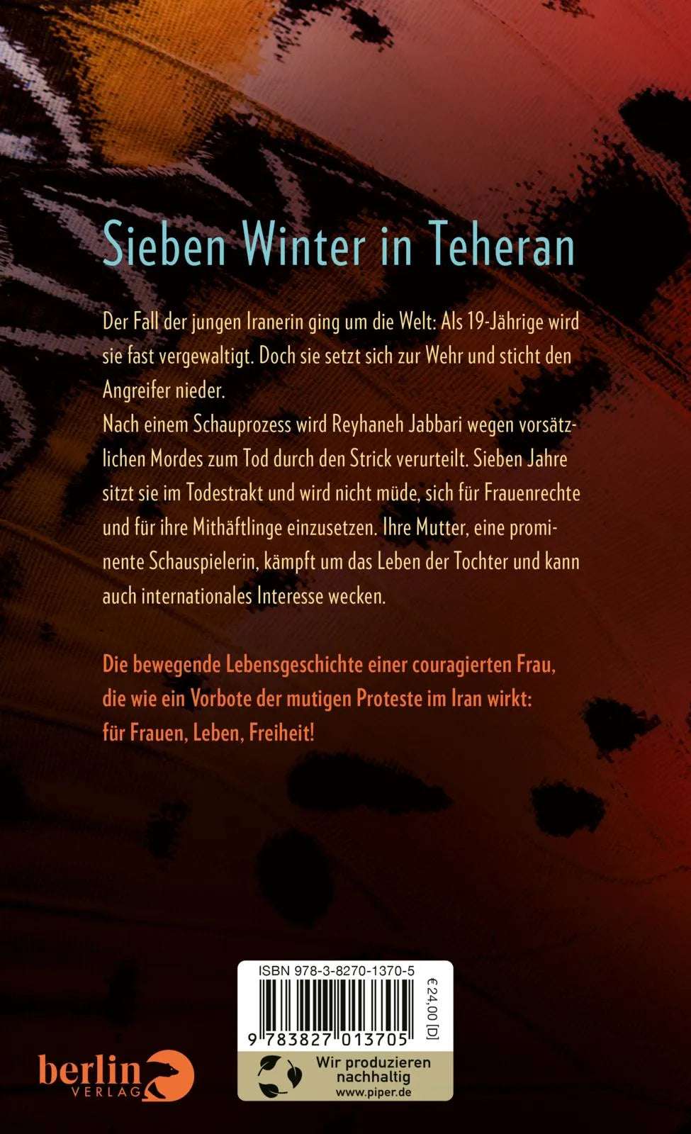 Buchrückseite von 'Wie man ein Schmetterling wird' mit Klappentext - Gebundene Ausgabe