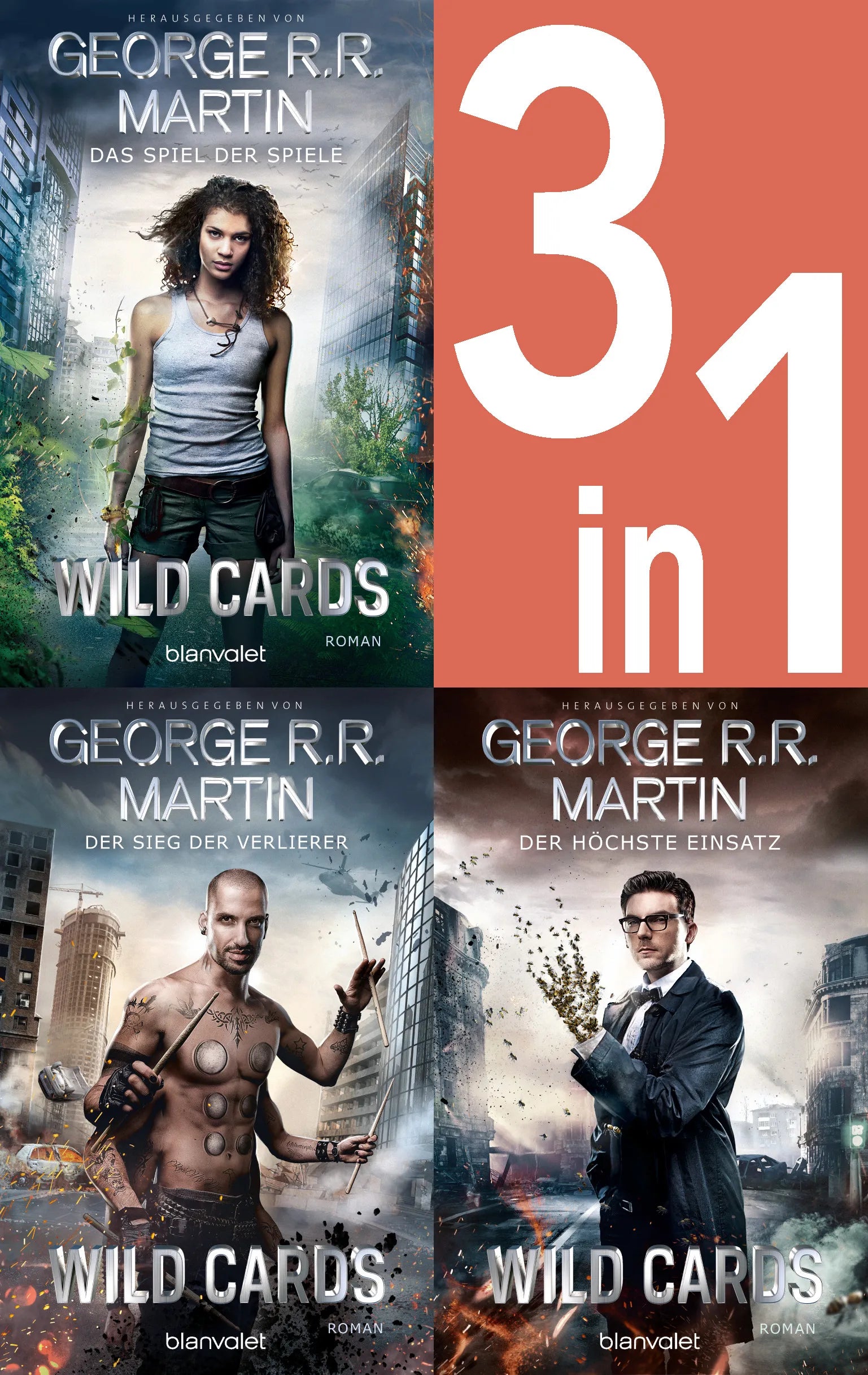 Cover: Wild Cards - American Heroes 1-3: - Das Spiel der Spiele / Der Sieg der Verlierer / Der höchste Einsatz (E-Book) von George R.R. Martin