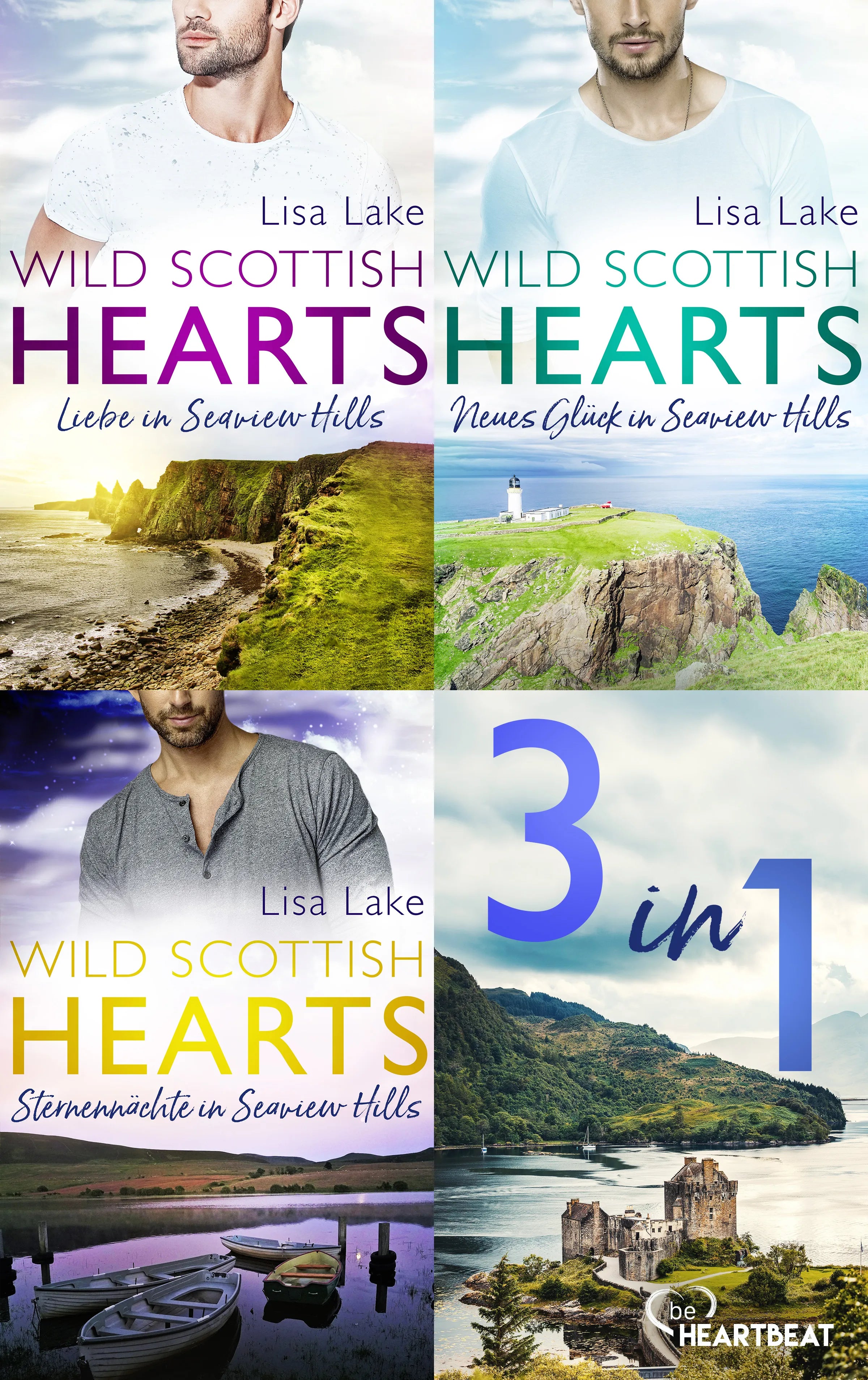 Cover: Wild Scottish Hearts - Alle drei Romane (E-Book) von Lisa Lake