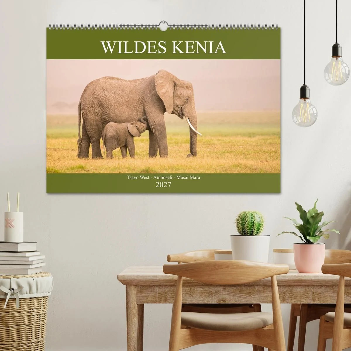 Wildes Kenia (Wandkalender 2027 DIN A2 quer), CALVENDO Monatskalender – Ansicht