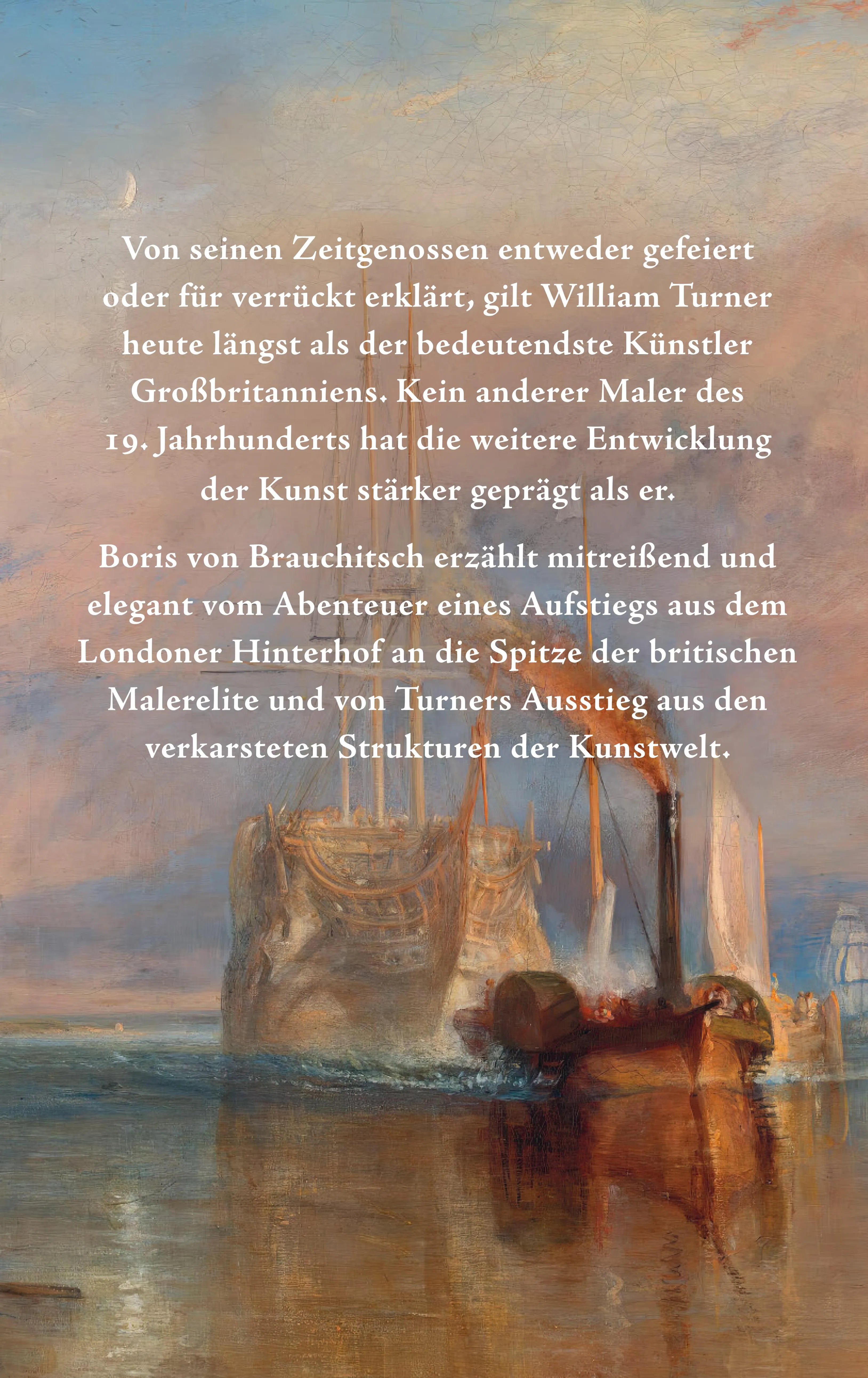 Buchrückseite von 'William Turner' mit Klappentext - Gebundene Ausgabe