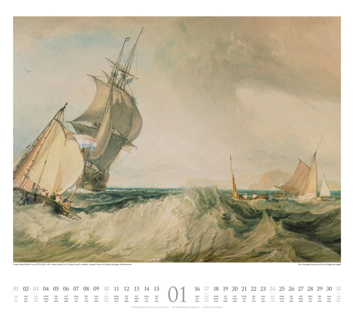 William Turner Kalender 2027 – Ansicht