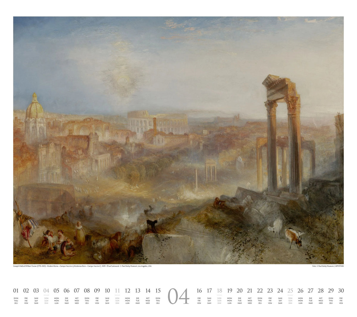 William Turner Kalender 2027 – Ansicht
