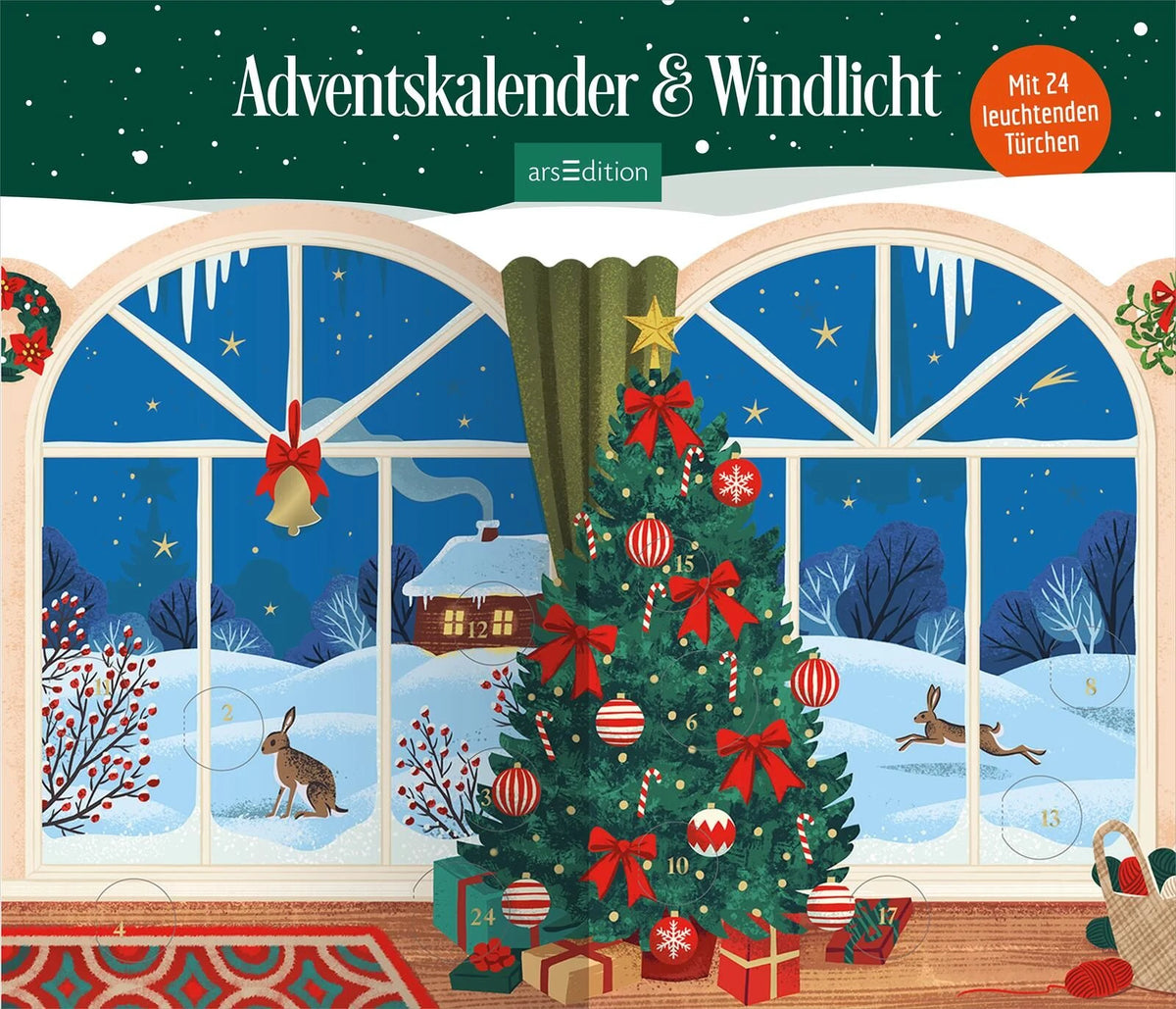 Adventskalender: Windlicht-Adventskalender Lichterglanz