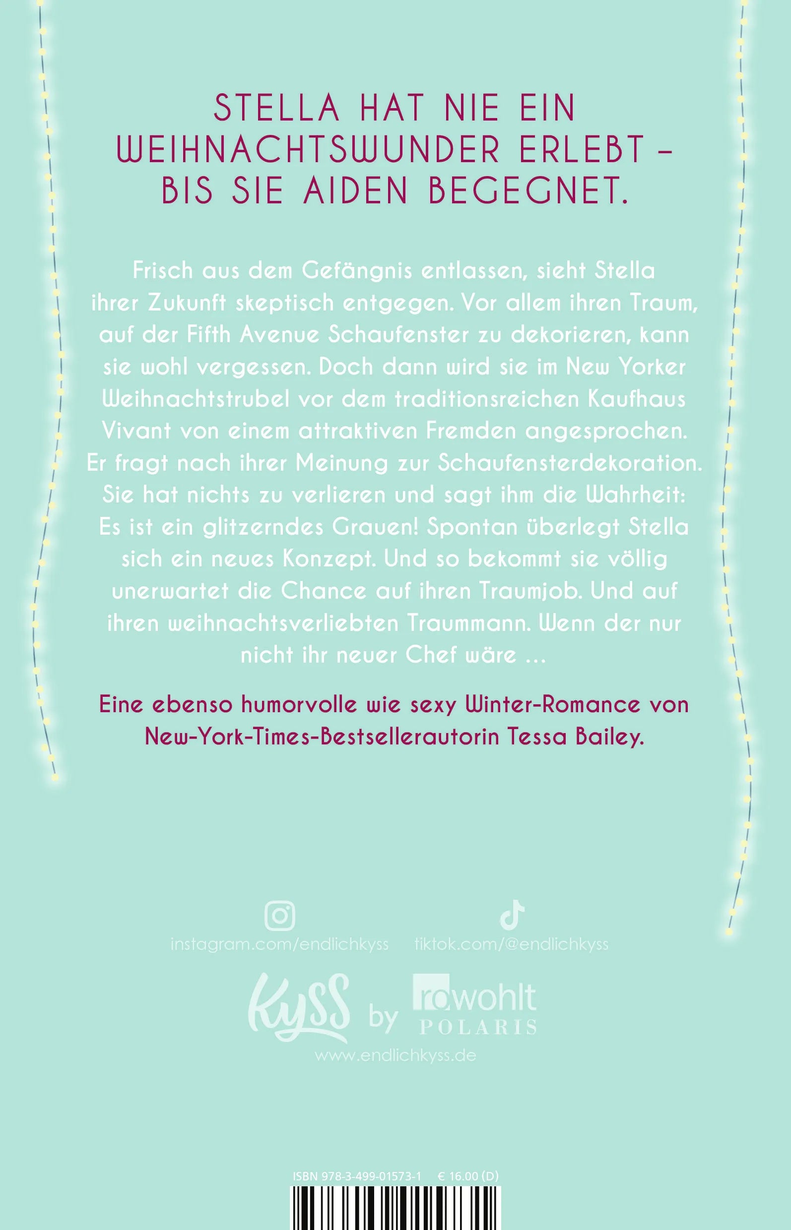 Buchrückseite von 'Window Shopping – Eine weihnachtliche Versuchung' mit Klappentext - Paperback
