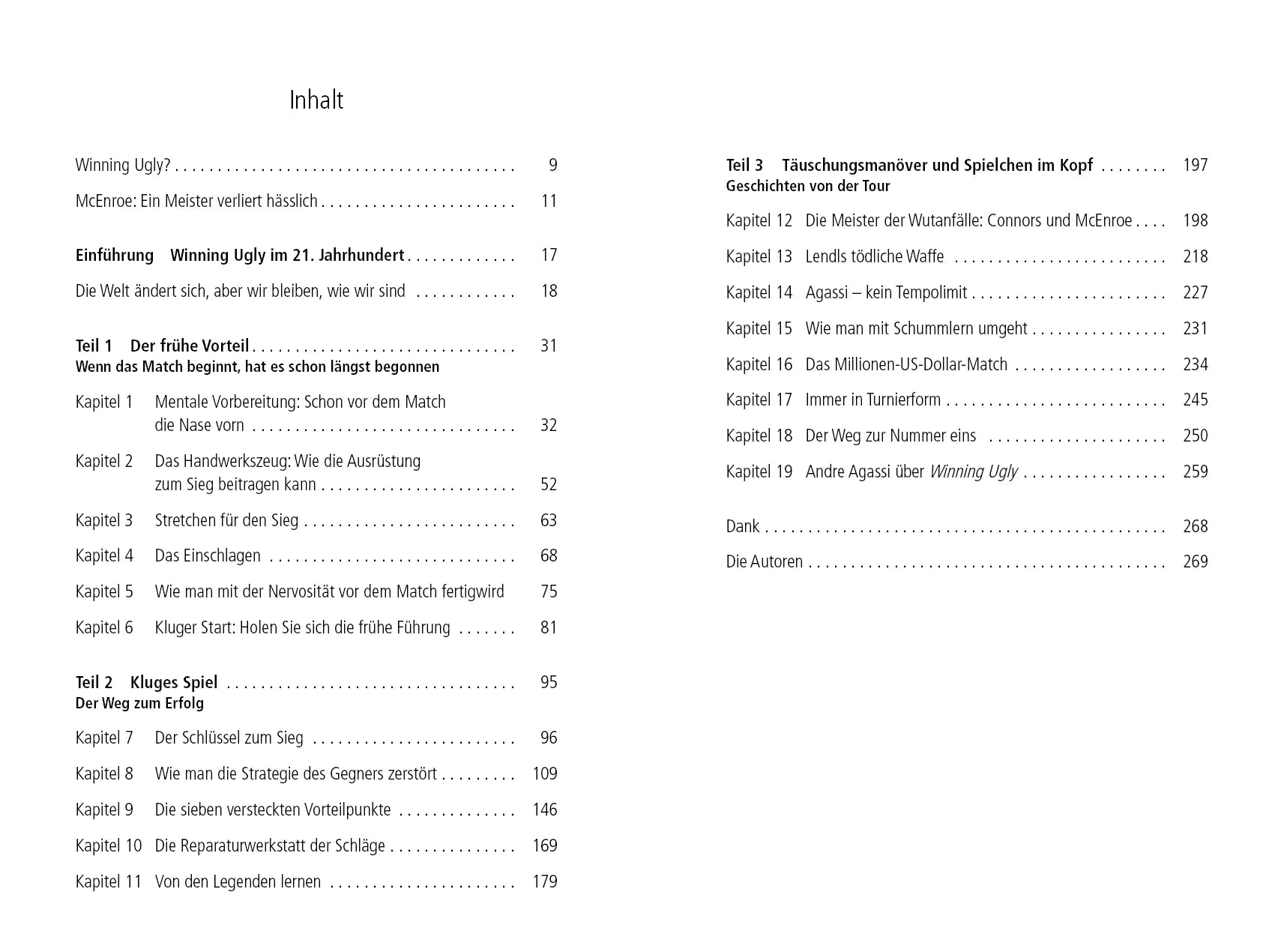 Innenansicht von 'Winning Ugly – Mentale Kriegsführung im Tennis' - Taschenbuch
