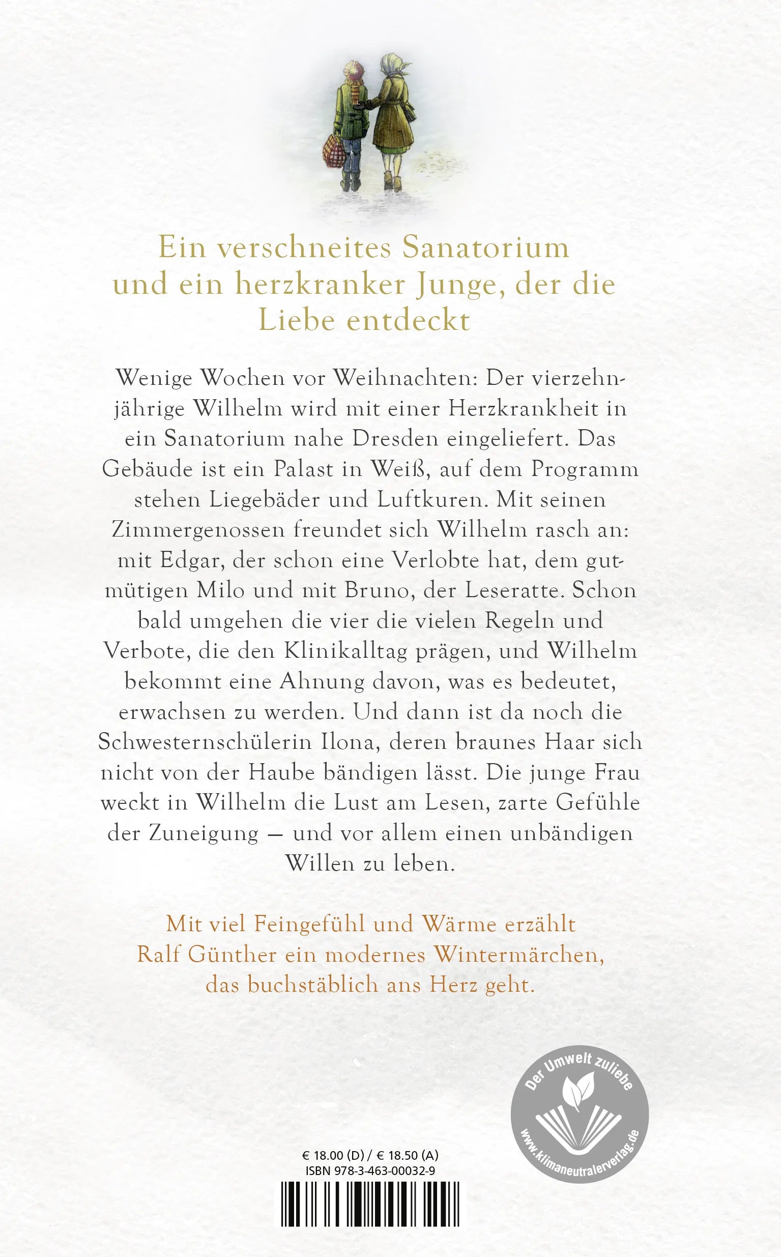 Buchrückseite von 'Winterherz' mit Klappentext - Gebundene Ausgabe