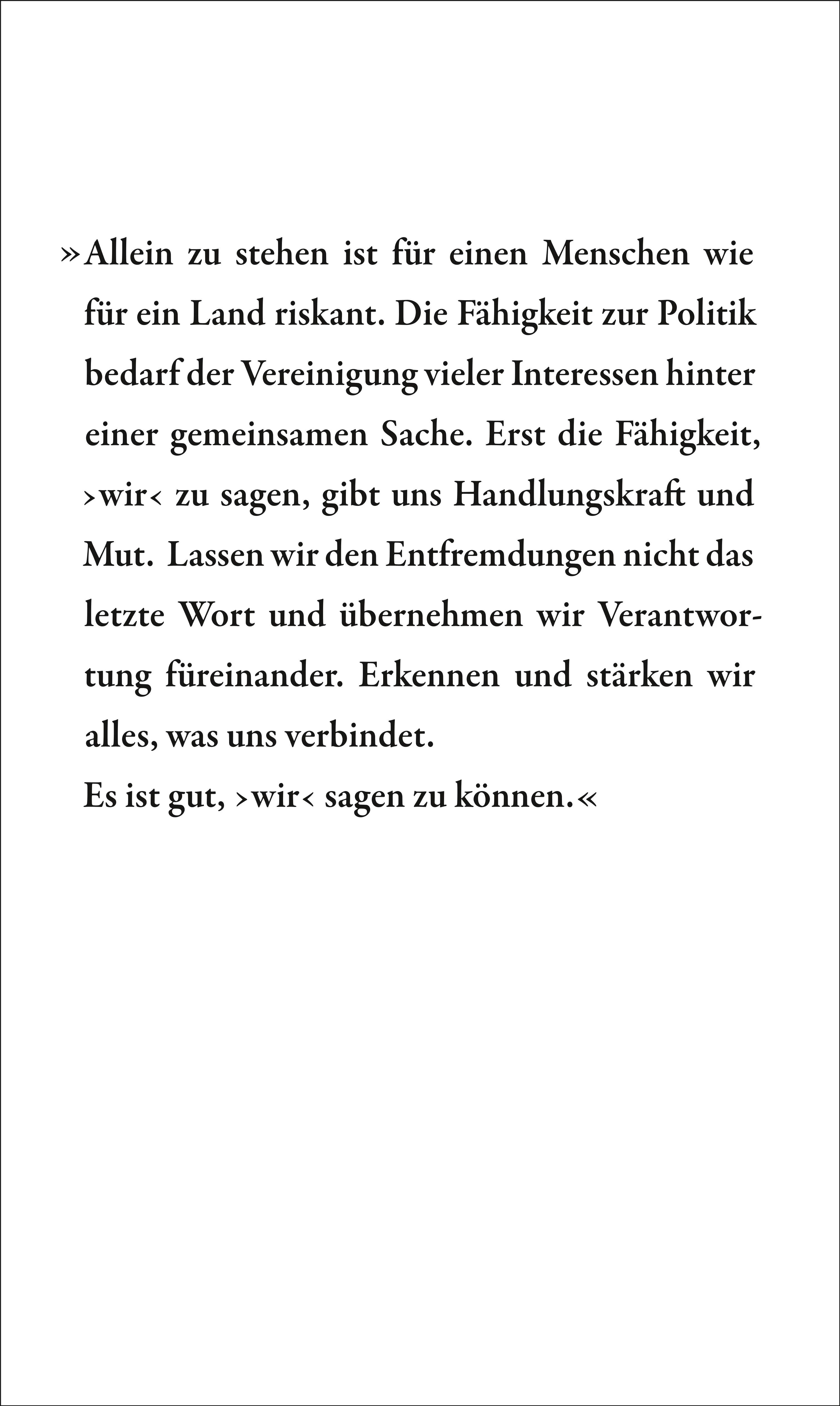 Buchrückseite von 'Wir' mit Klappentext - Gebundene Ausgabe